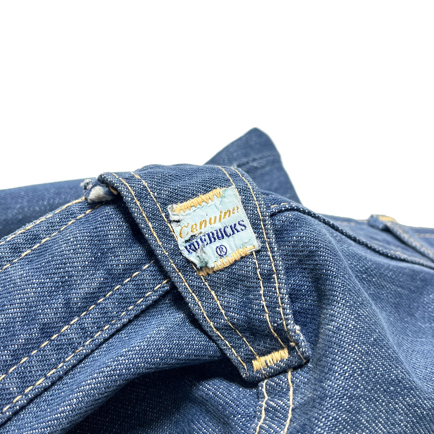 70s〜 Roebucks Denim PT W34.5 L30 ディテール 2 背面 後ポケット タグ