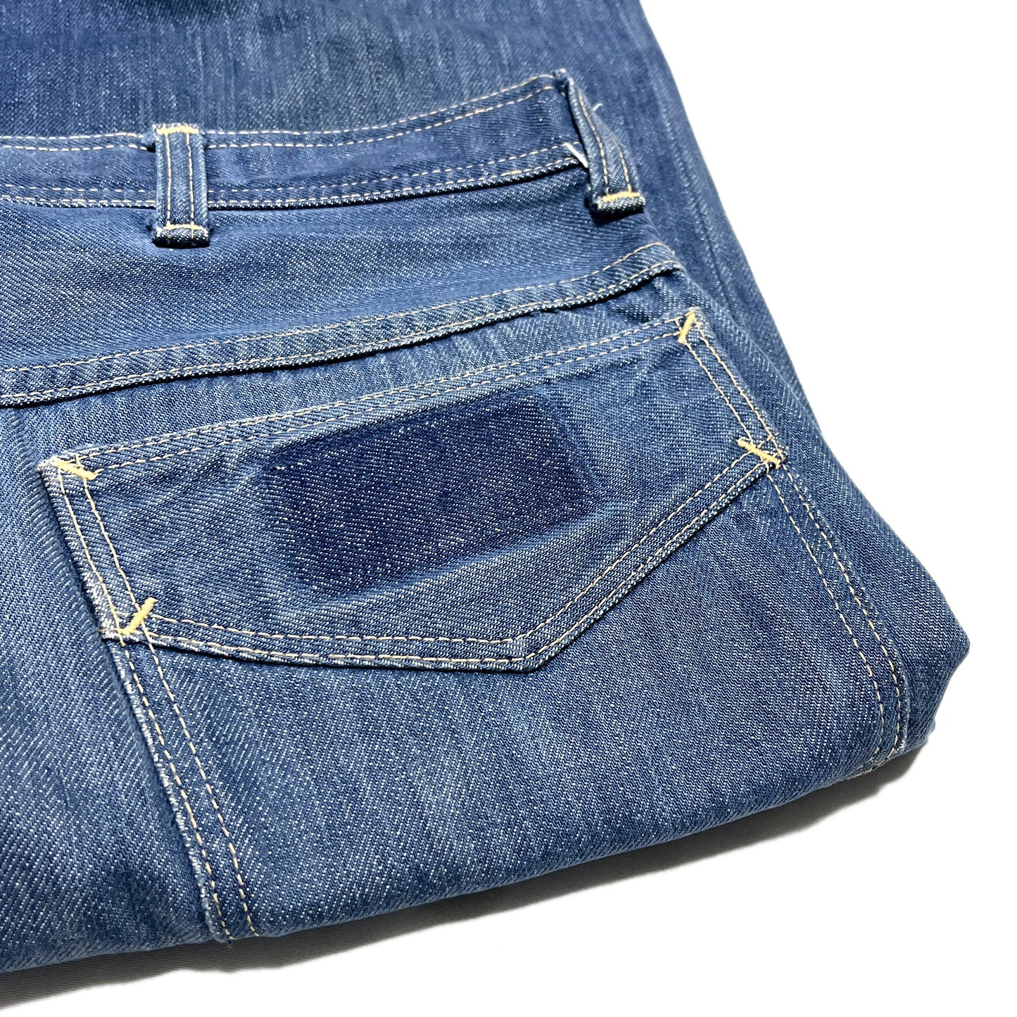 70s〜 Roebucks Denim PT W34.5 L30 ディテール タグ ネーム ボタン