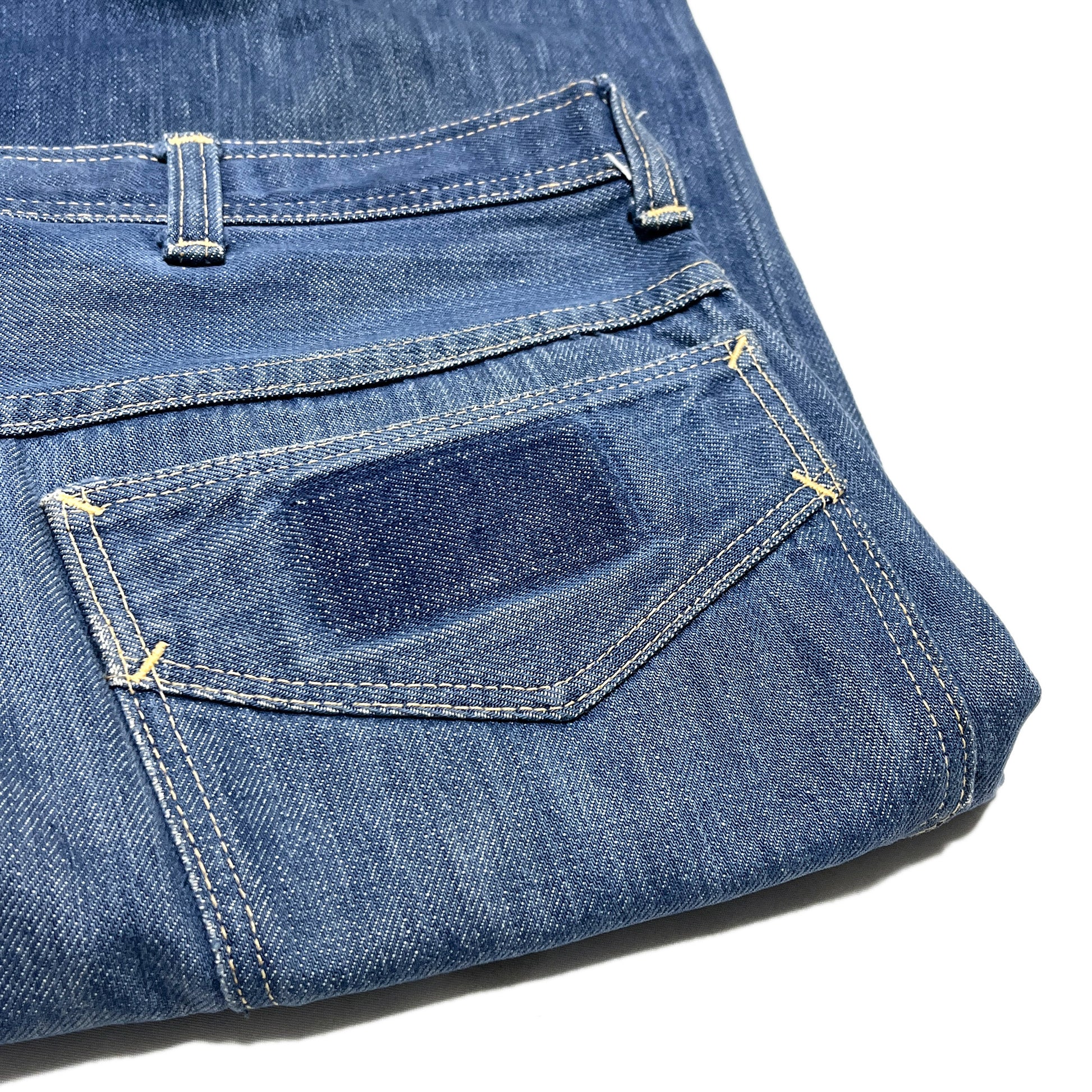 70s〜 Roebucks Denim PT W34.5 L30 ディテール タグ ネーム ボタン