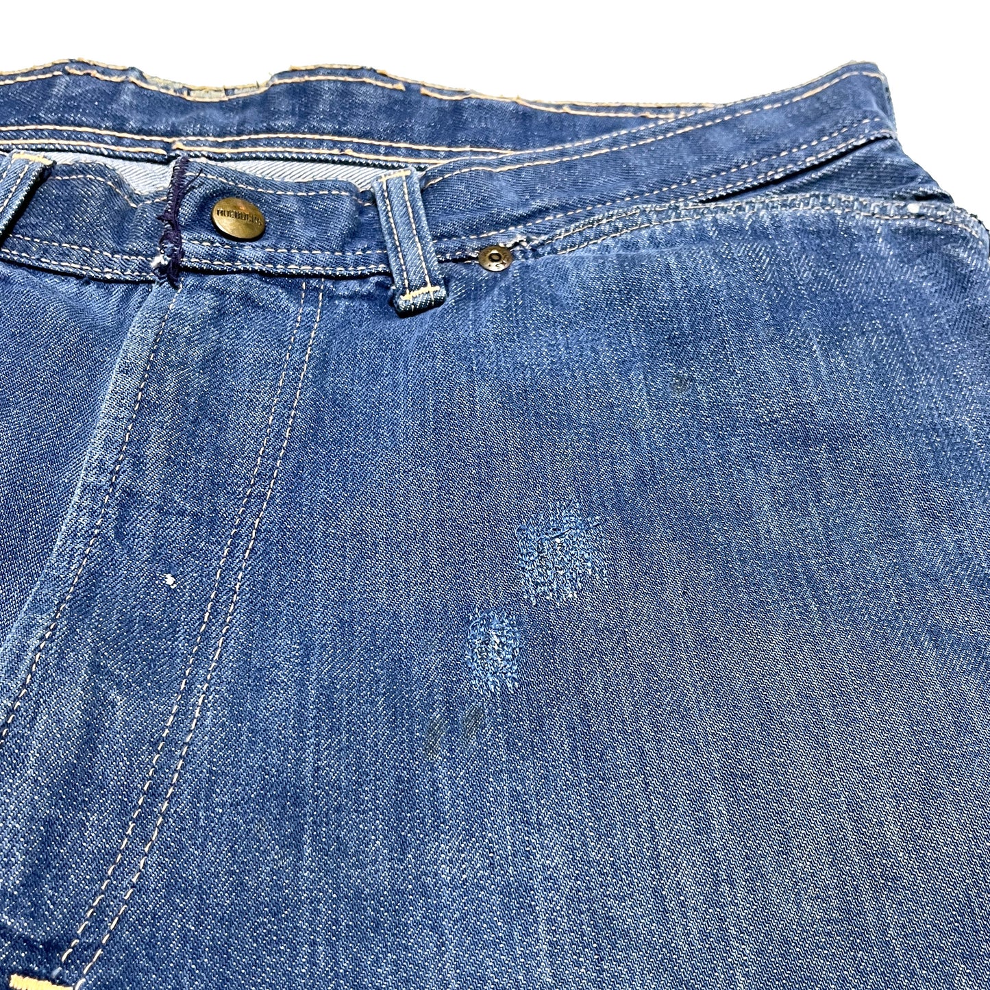 70s〜 Roebucks Denim PT W34.5 L30 ディテール ボタン 縫い目