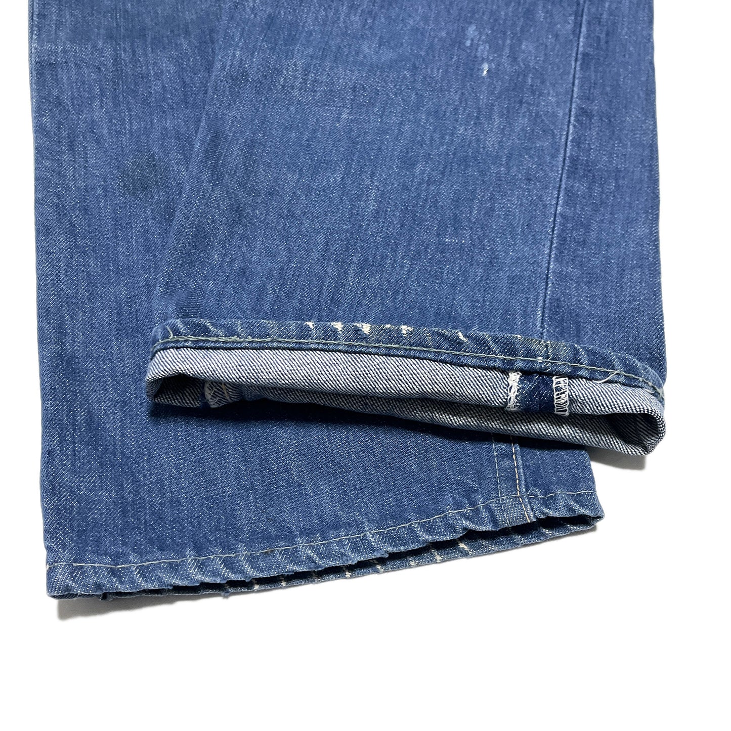 70s〜 Roebucks Denim PT W34.5 L30 ディテール 2 素材 汚れ