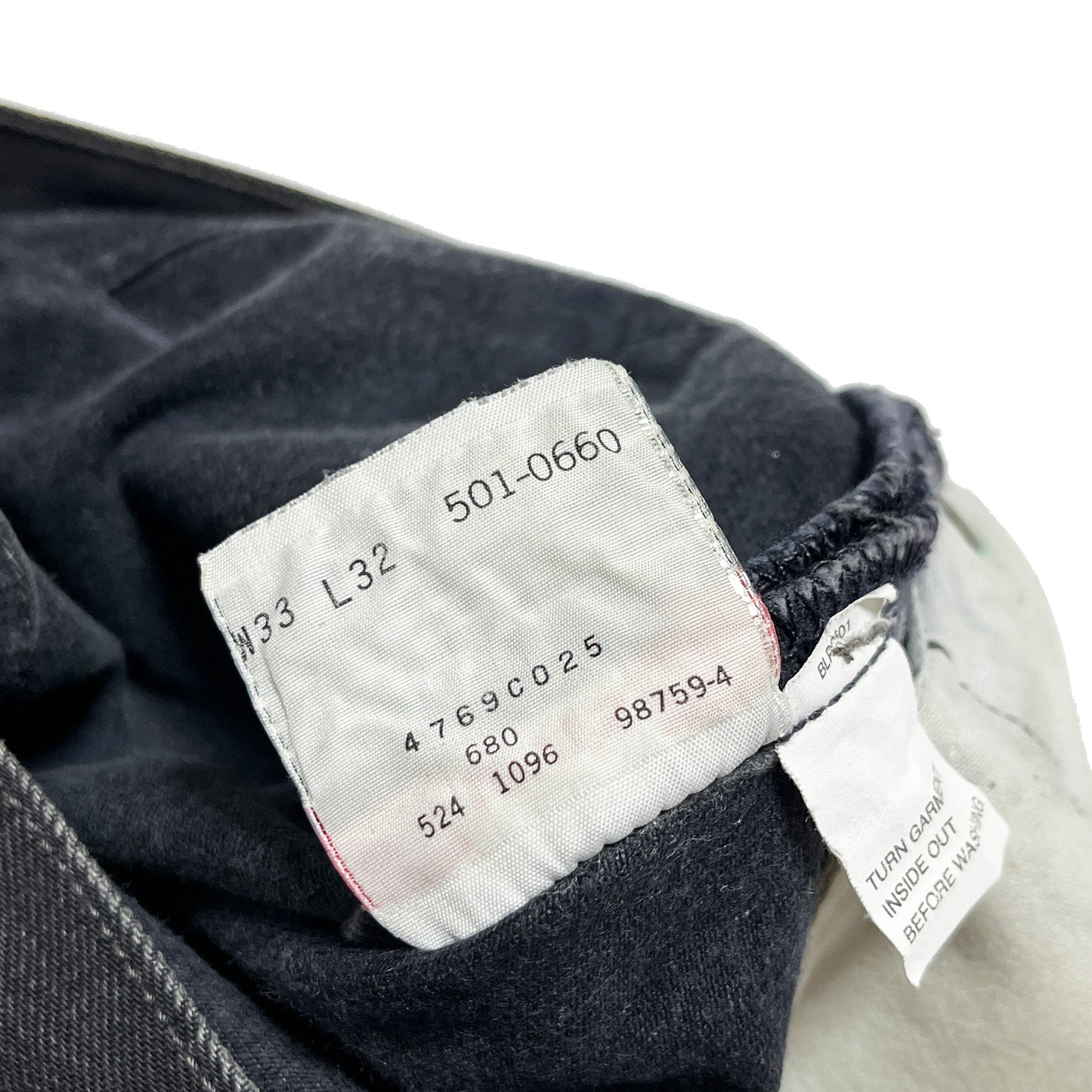 90s Levi's 501 Black Denim PT W32 L28 サイズ表記 番号