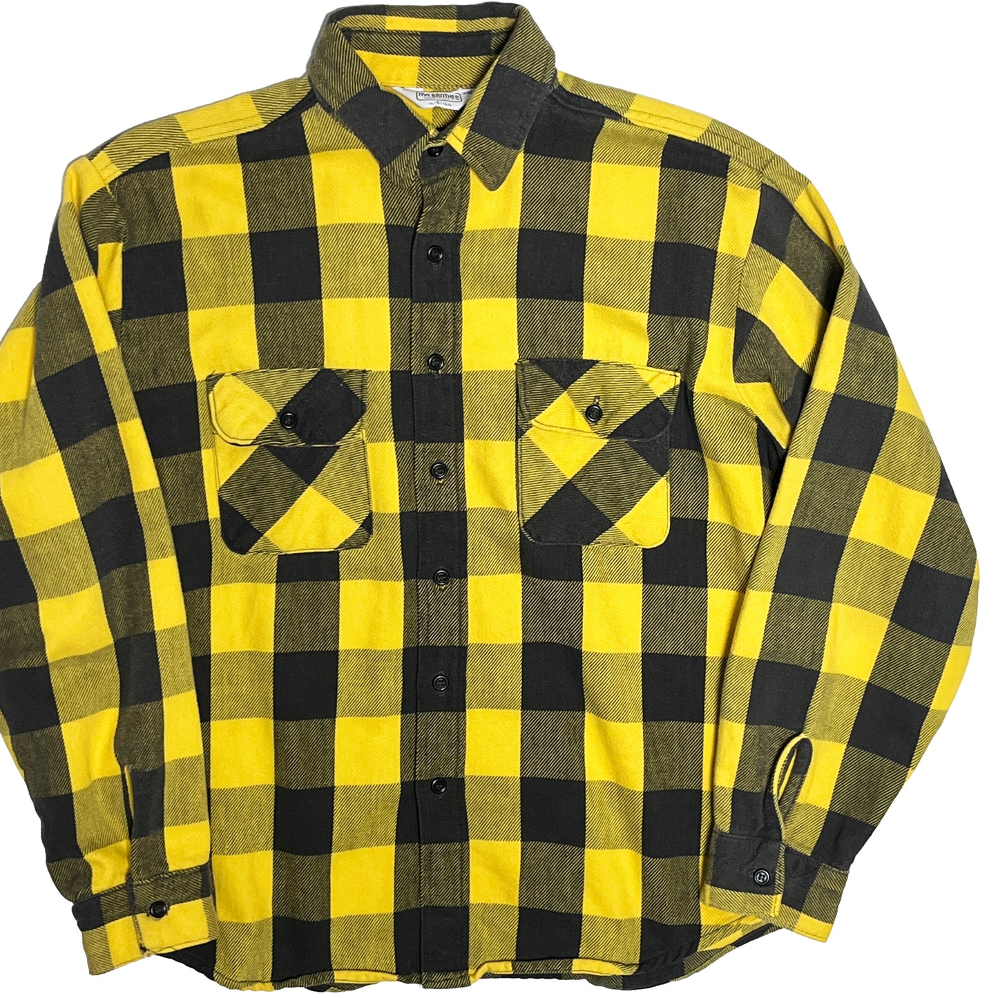 70's FIVEBROTHER Nel SH ブロックチェック 極上配色 Size (L)