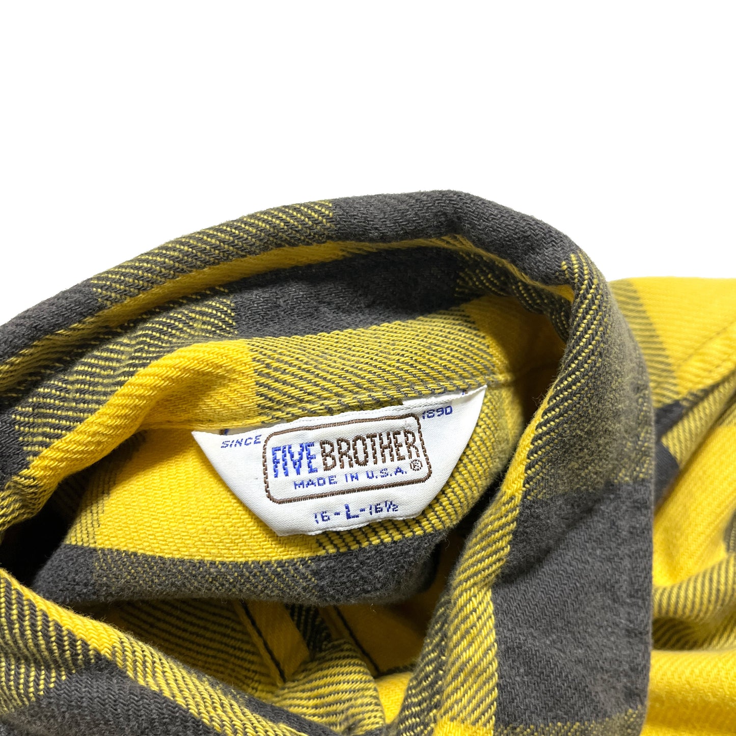 70's FIVEBROTHER Nel SH ブロックチェック 極上配色 Size (L)