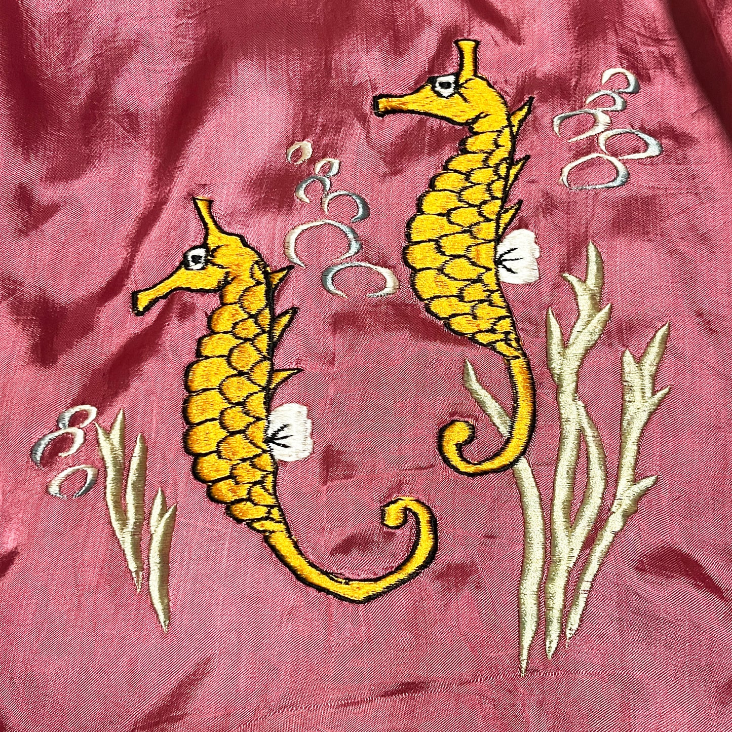 50's〜 Guam 別珍 Souvenir JKT 中綿なし タツノオトシゴ Size (L-XL)位 超スペシャル！