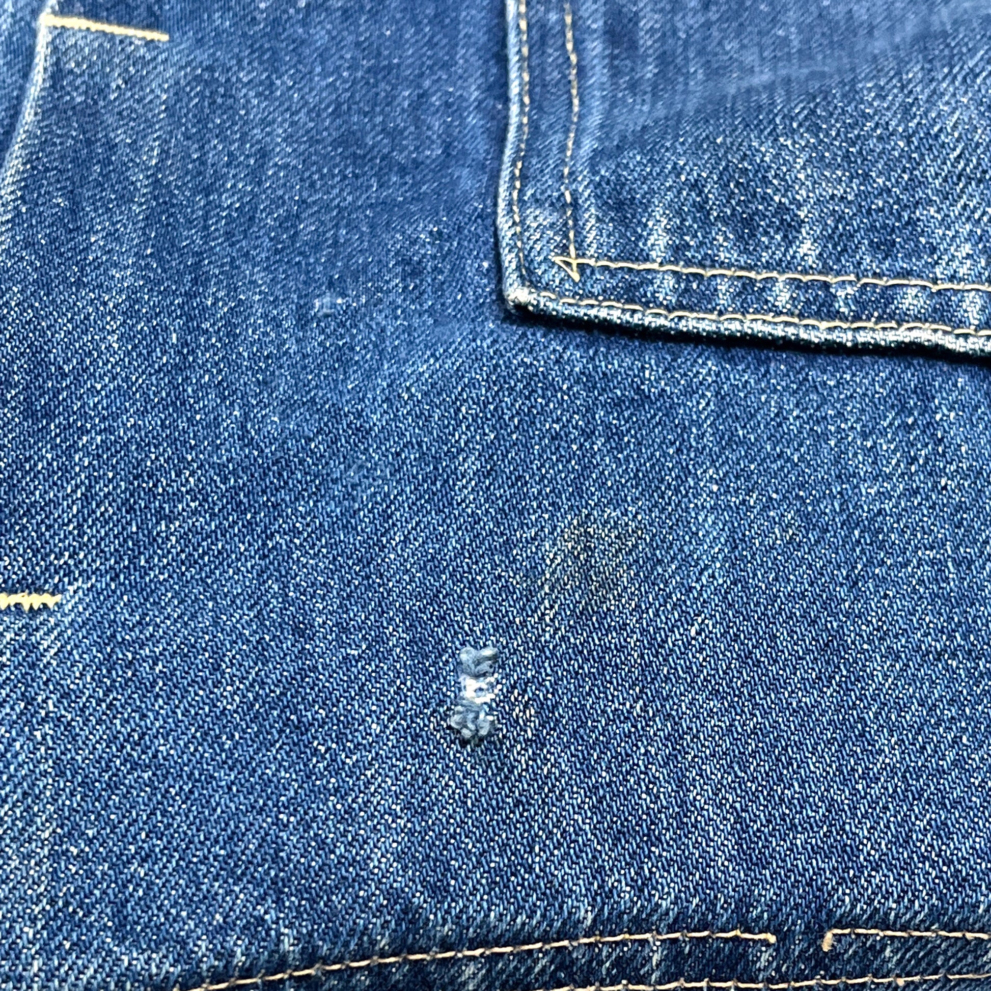 60s〜 J.C.Penny Denim JKT 44 ディテール 2 素材の織り方 縫い目