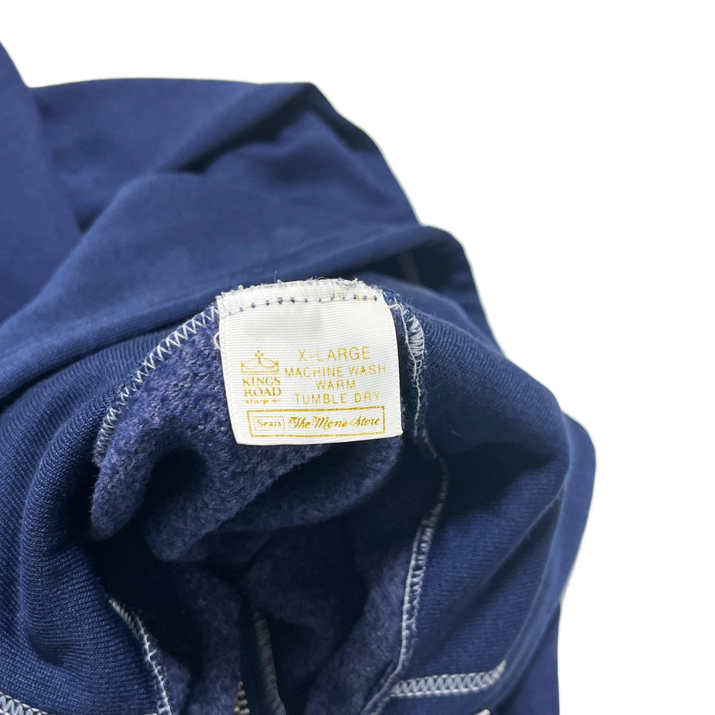 70s Sears KINGS ROAD Zip Parka ネイビー XL モデル着用 モデルが着用している