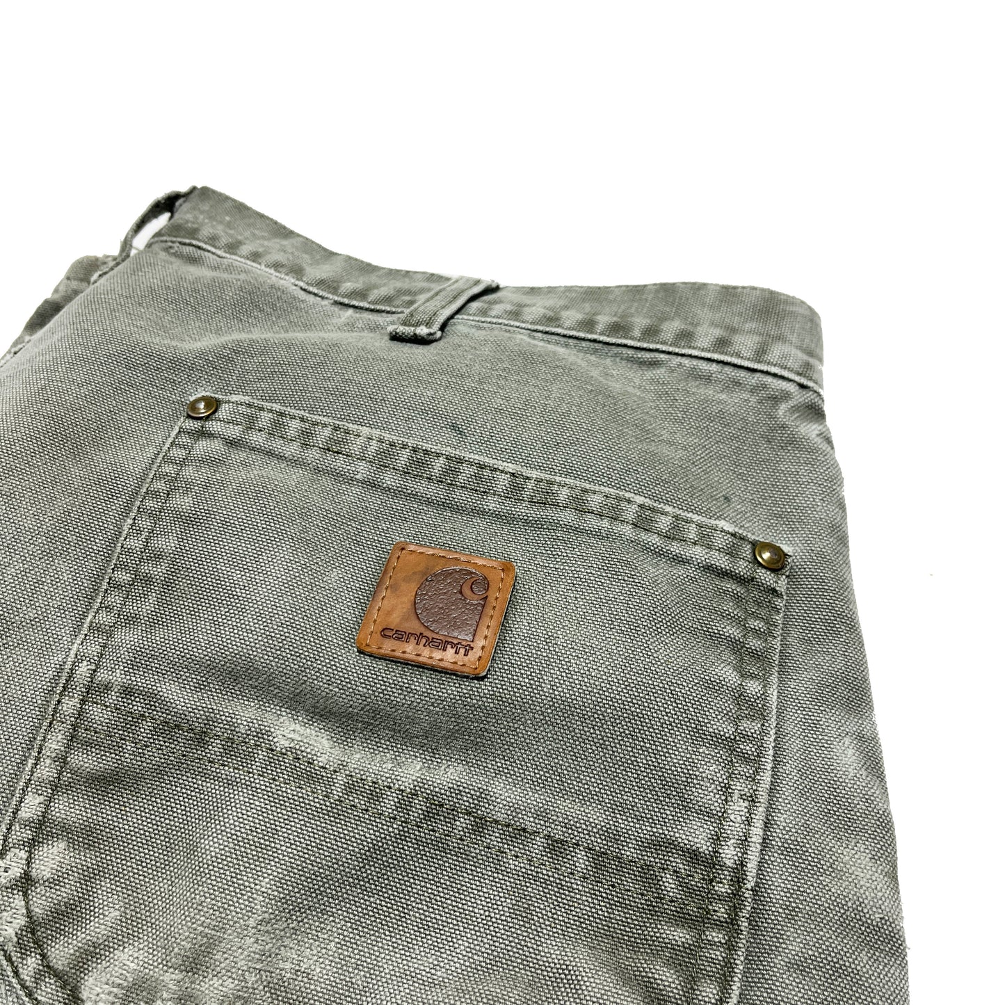 メキシコ製 Carhartt W-Knee Duck PT オリーブ 極上雰囲気 Size (W37.5 L30)位