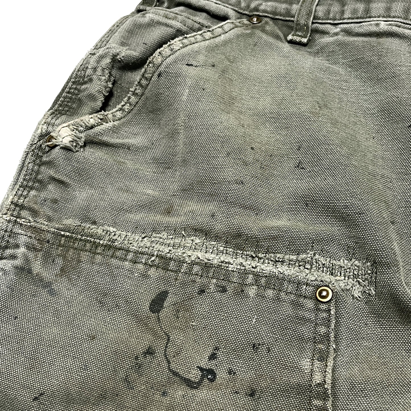 メキシコ製 Carhartt W-Knee Duck PT オリーブ 極上雰囲気 Size (W37.5 L30)位