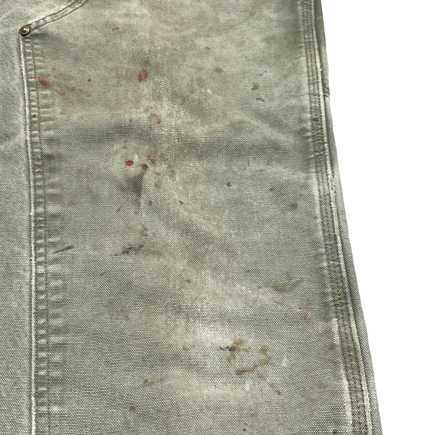 メキシコ製 Carhartt W-Knee Duck PT オリーブ 極上雰囲気 Size (W37.5 L30)位