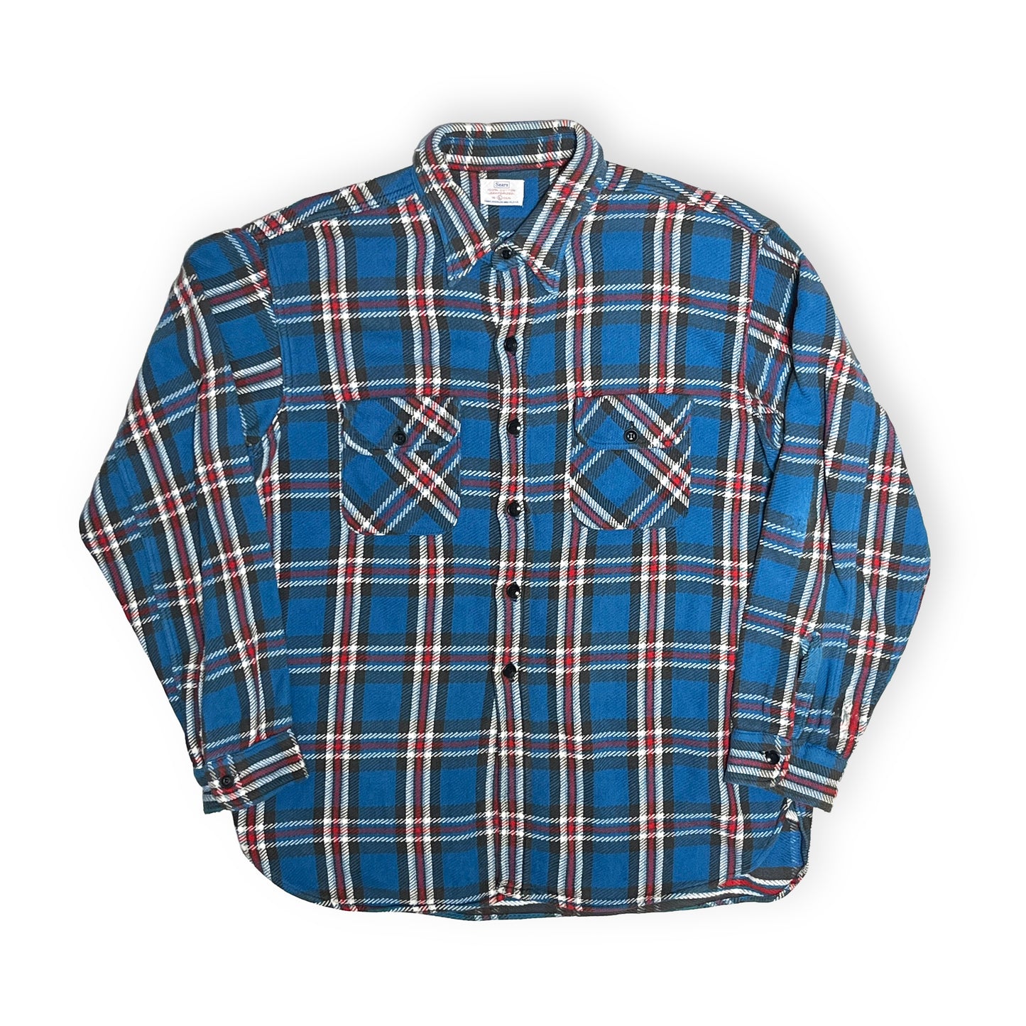 60's Sears Nel SH 好配色チェック マチ付き Size (L)