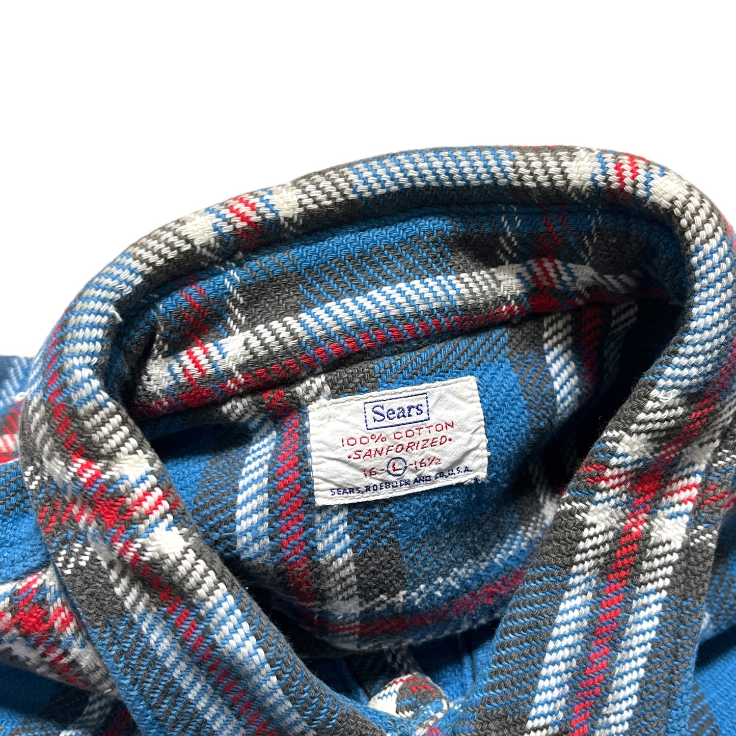 60's Sears Nel SH 好配色チェック マチ付き Size (L)