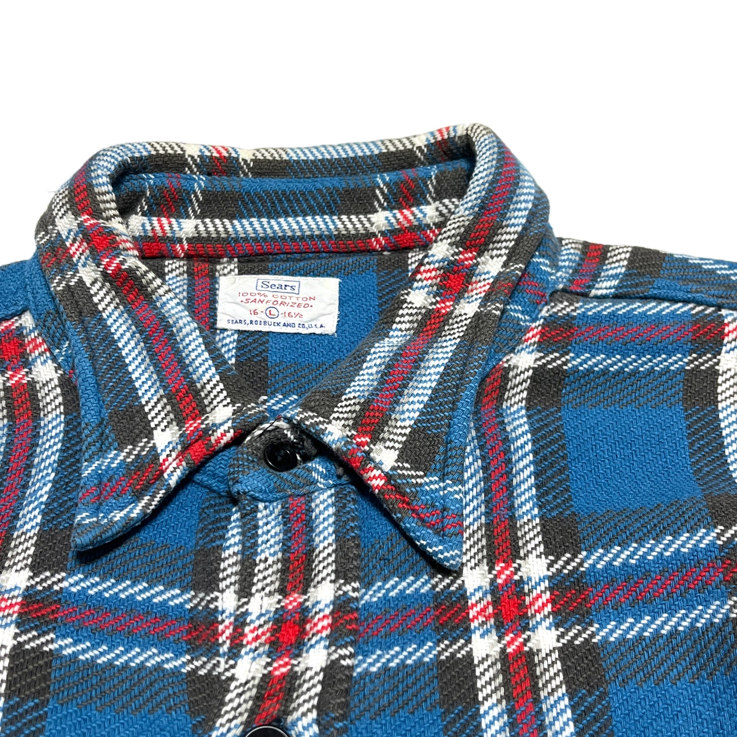 60's Sears Nel SH 好配色チェック マチ付き Size (L)