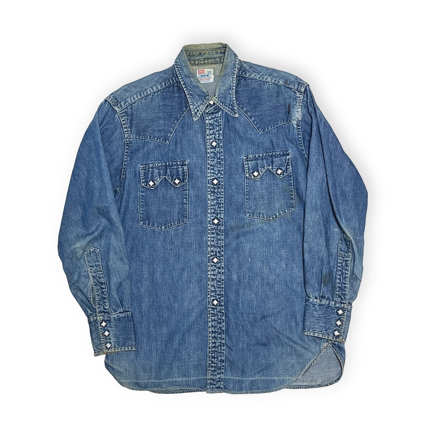 50's Levi's Denim Western L/S SH 極上雰囲気 Size (L-XL)位 スペシャル！
