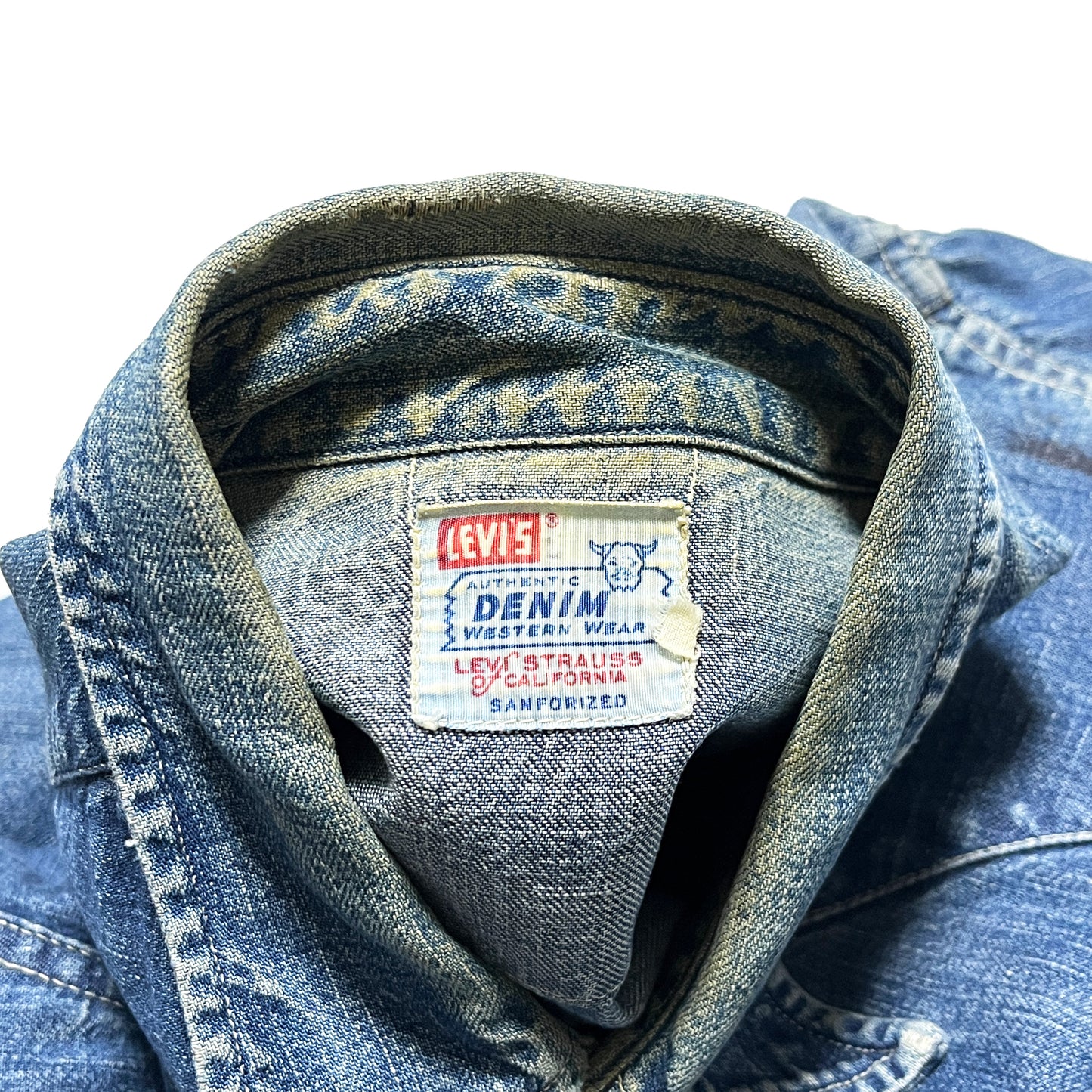 50's Levi's Denim Western L/S SH 極上雰囲気 Size (L-XL)位 スペシャル！