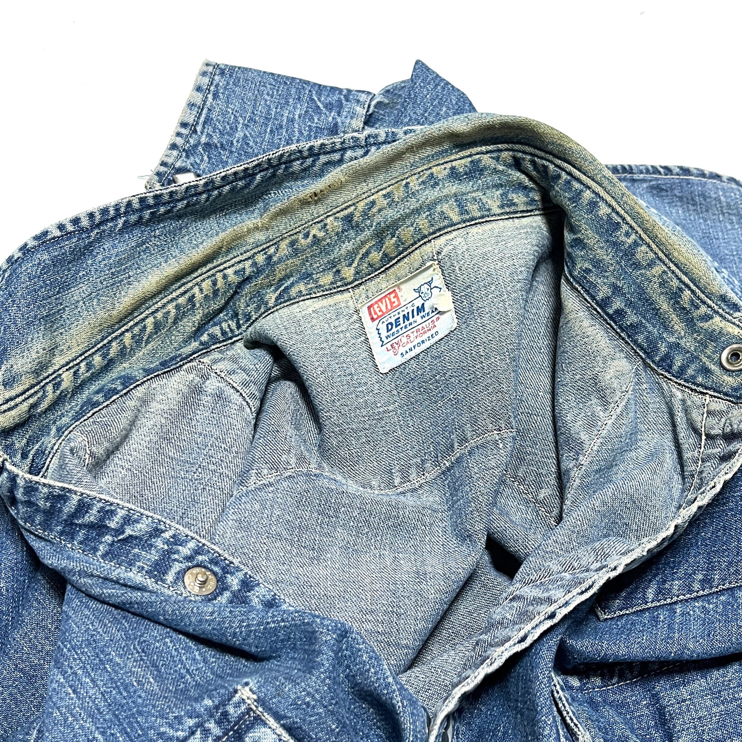50's Levi's Denim Western L/S SH 極上雰囲気 Size (L-XL)位 スペシャル！