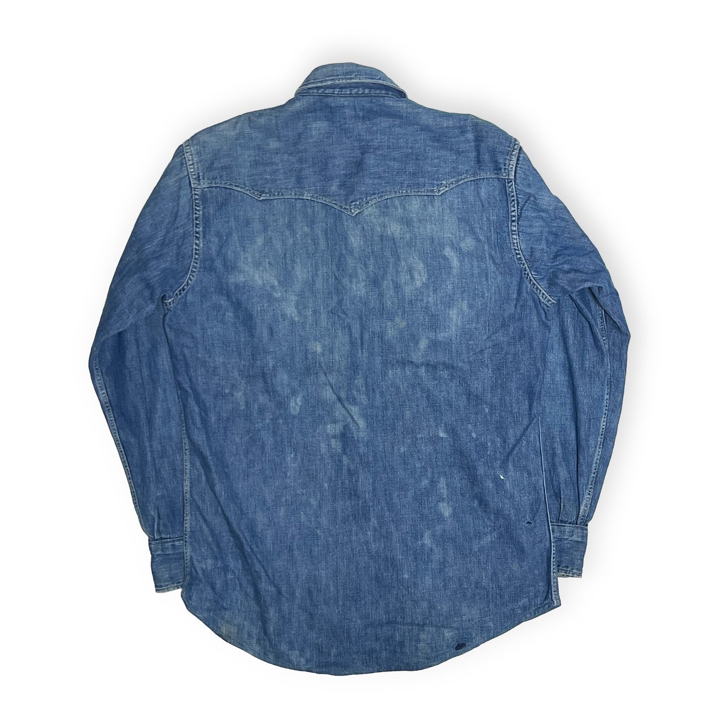 60s 101 Denim Western L/S SH L レア 背面 101ブランドタグ 西陣シャツ 背面のシワ