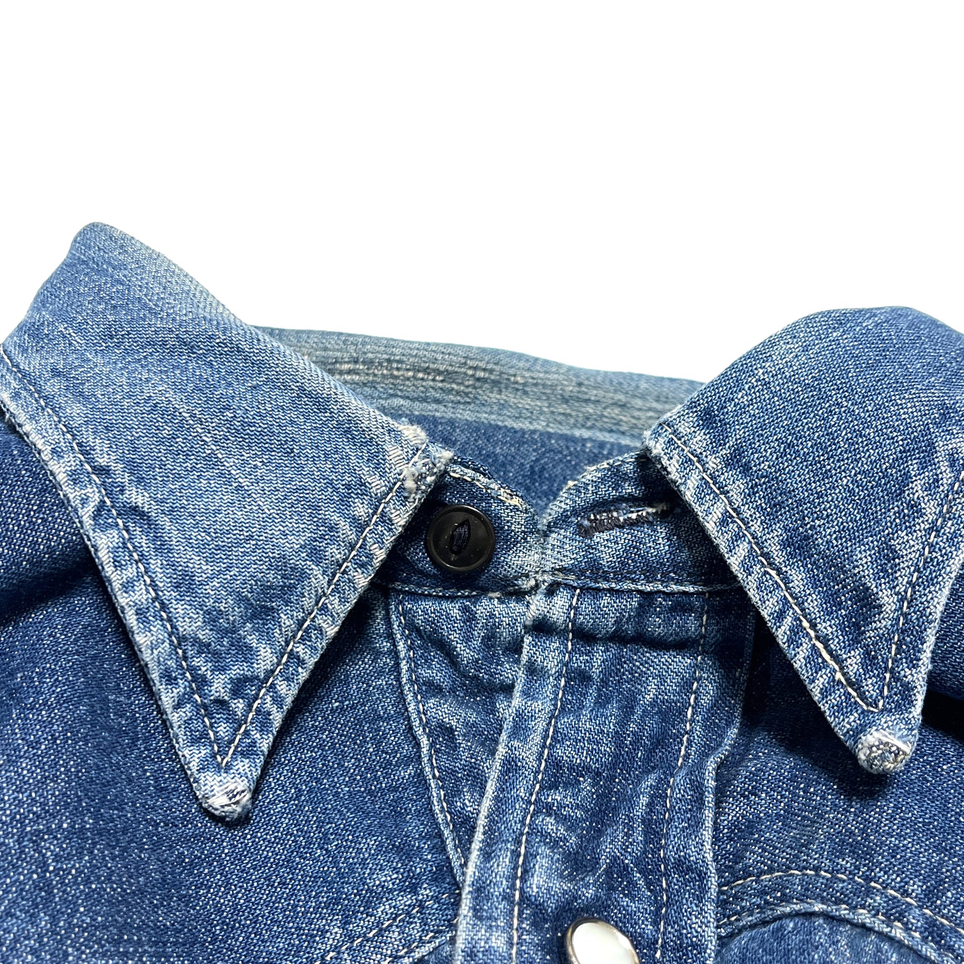 60s 101 Denim Western L/S SH L レア ブランドタグ 3 101ブランドタグ 西陣シャツの裏面