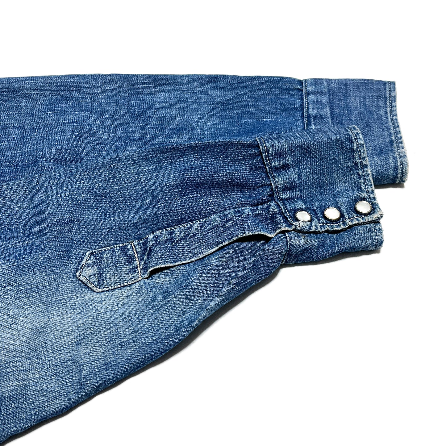 60s 101 Denim Western L/S SH L レア ブランドタグ 9 101ブランドタグ 西陣シャツの裏面