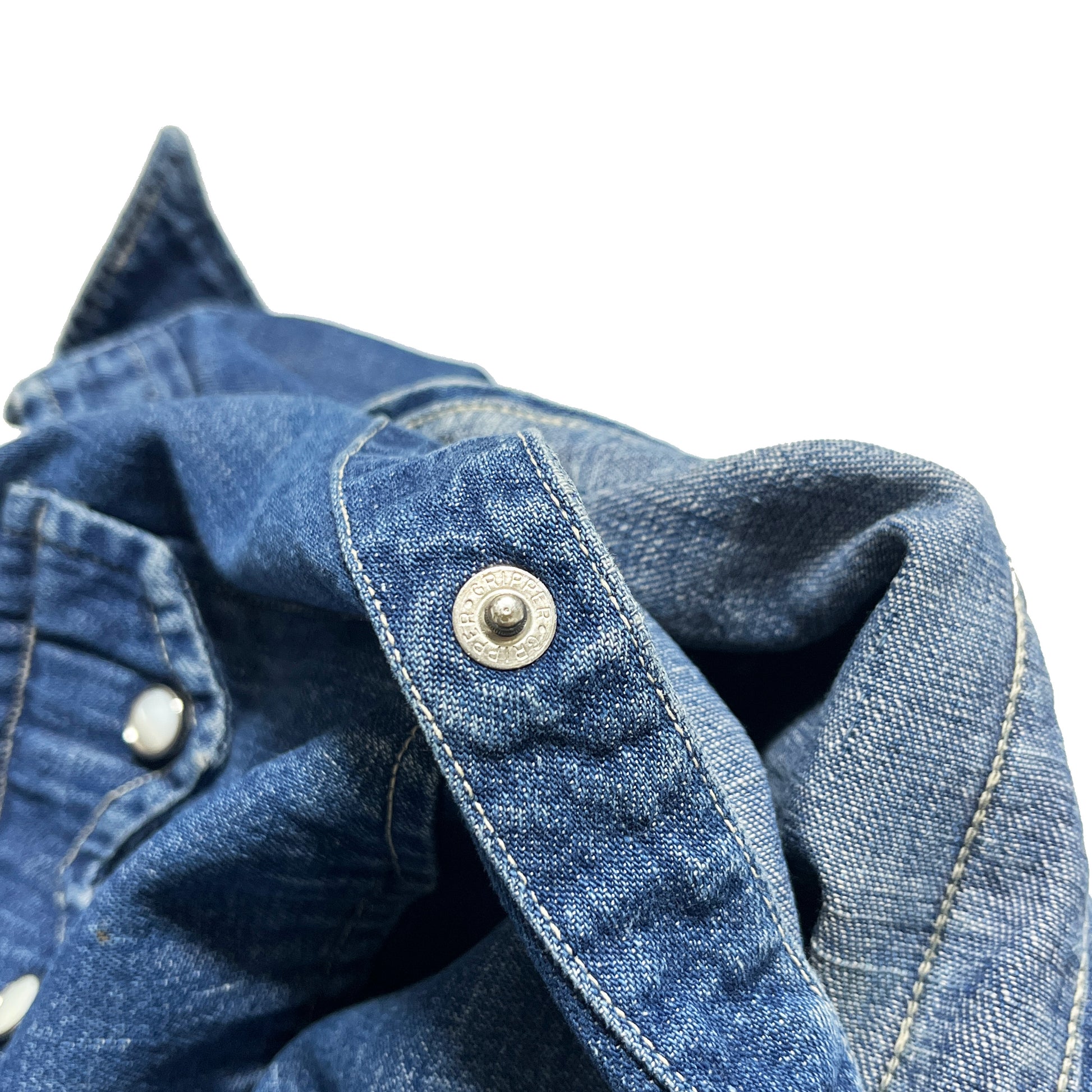 60s 101 Denim Western L/S SH L レア ブランドタグ 8 101ブランドタグ 西陣シャツの裏面