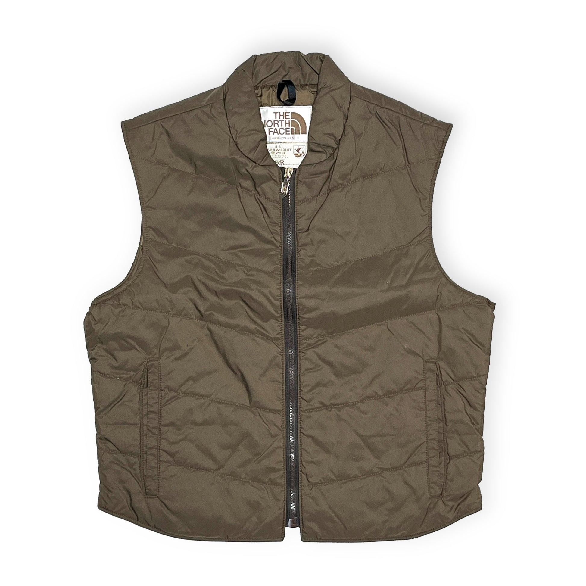 80s North Face Vest "U.S FISH & WILDLIFE SERVICE" L ブランドタグ 内側タグ ロゴ サイズL