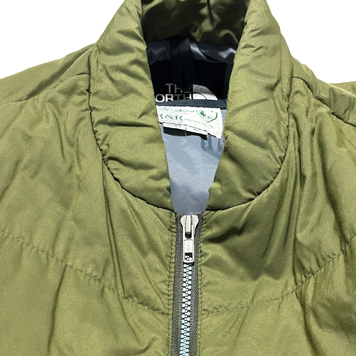 90s North Face Nylon Vest "NATIONAL PARK UNIFORM" XL ブランドタグ 3 The North Face ロゴタグ R&R 製