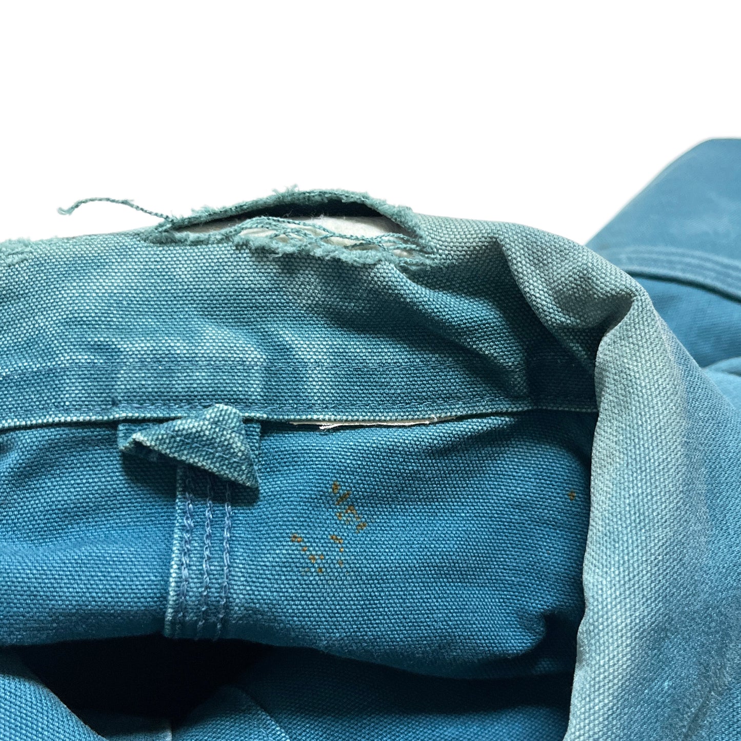 94s Carhartt Chore Coat 裏無し XL レア ディテール 1 作業着の破れ 素材の質感
