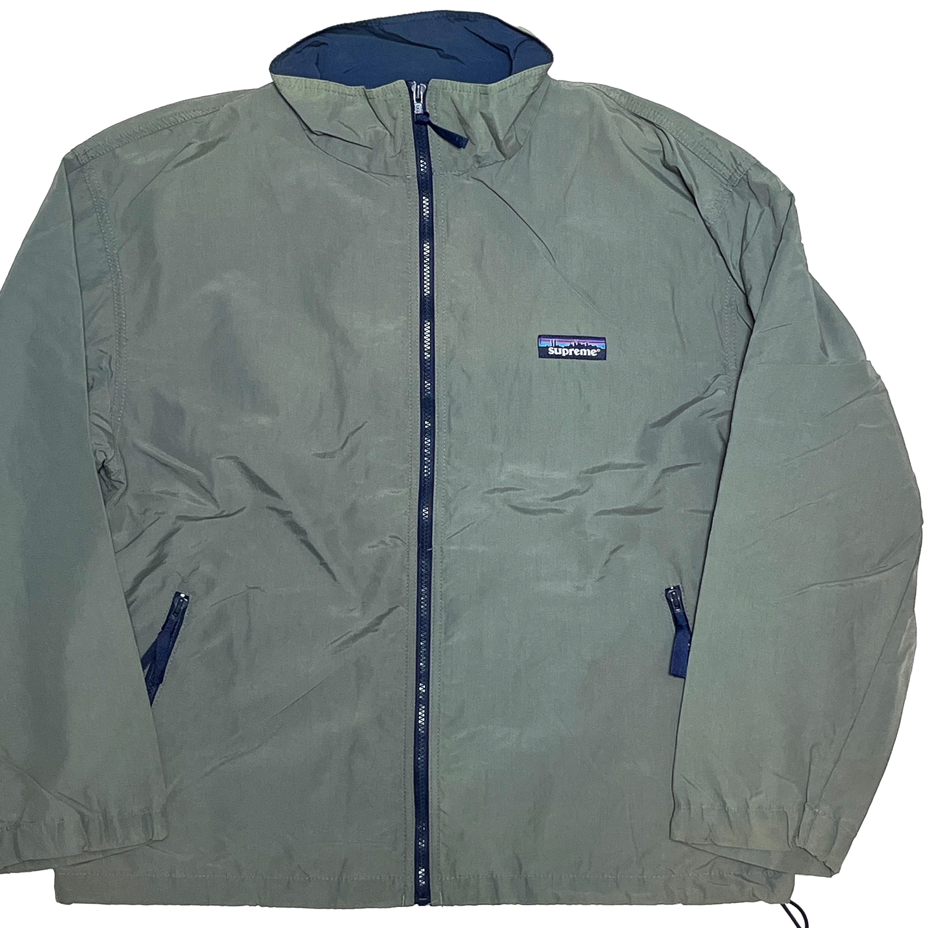 な*と様 Supreme ナイロンジャケット 青/グレー 90s シュプリーム Supreme パタゴニアサンプリング ナイロンジャケット