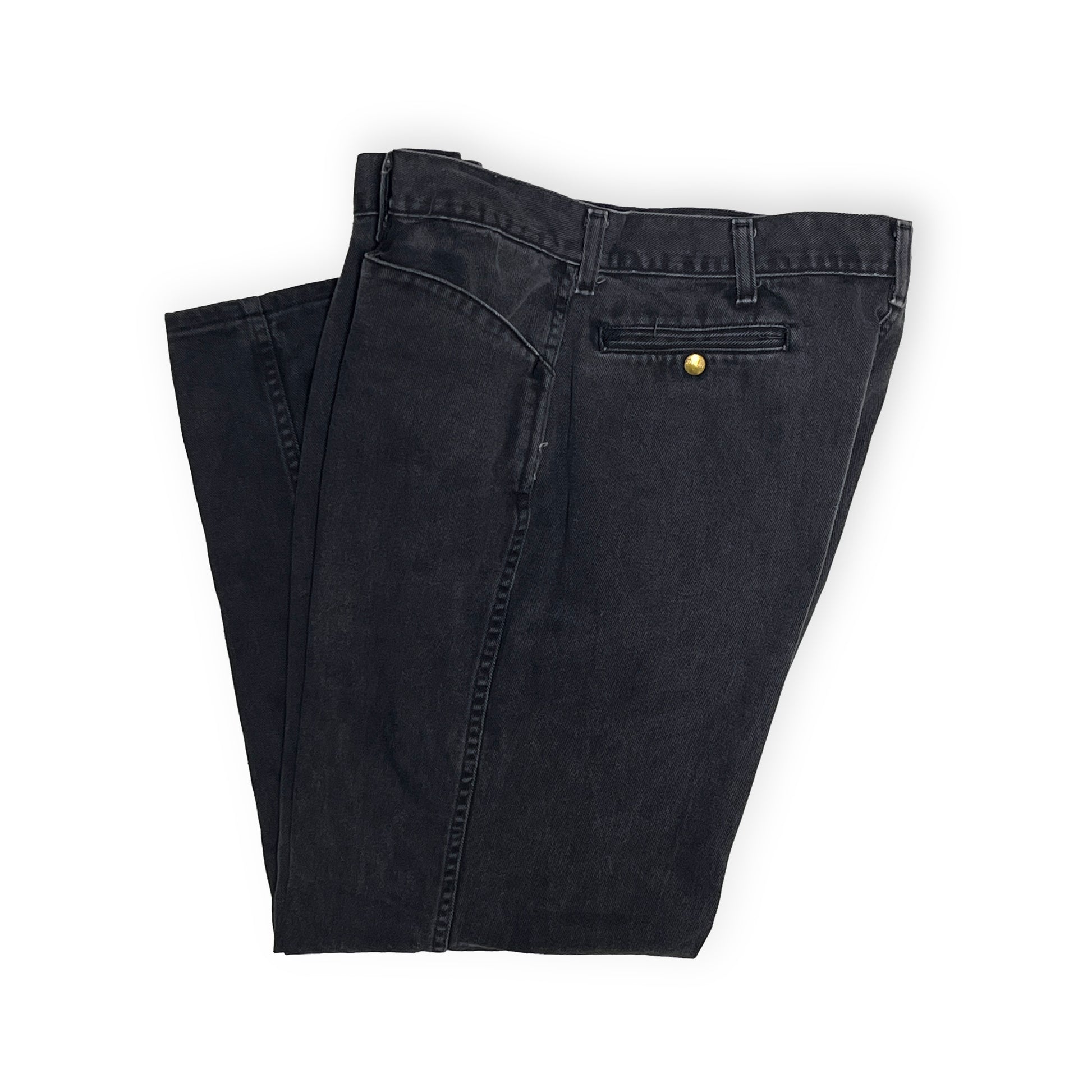 80s Carhartt Frisko Work PT W36 L29 平置き 黒色 フロントポケット 金ボタン