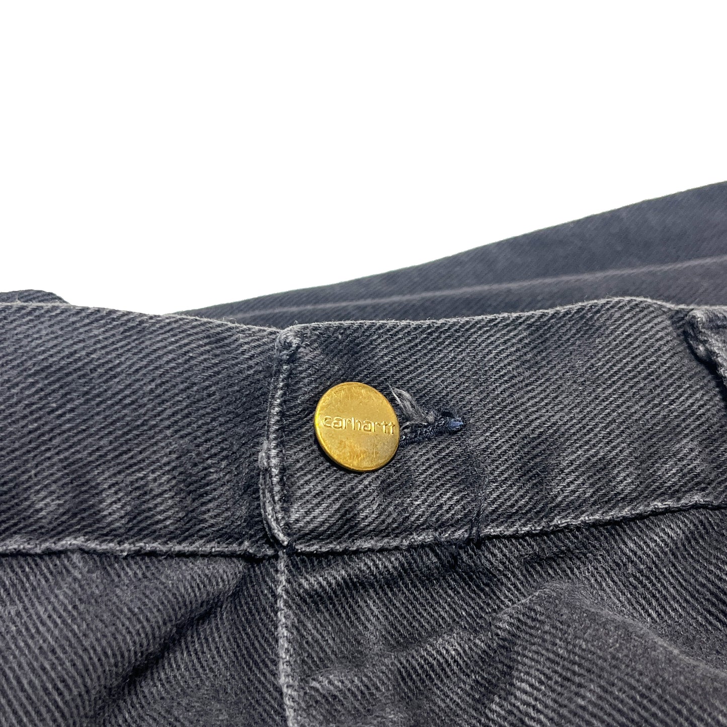 80s Carhartt Frisko Work PT W36 L29 ディテール 金ボタン 縫い目
