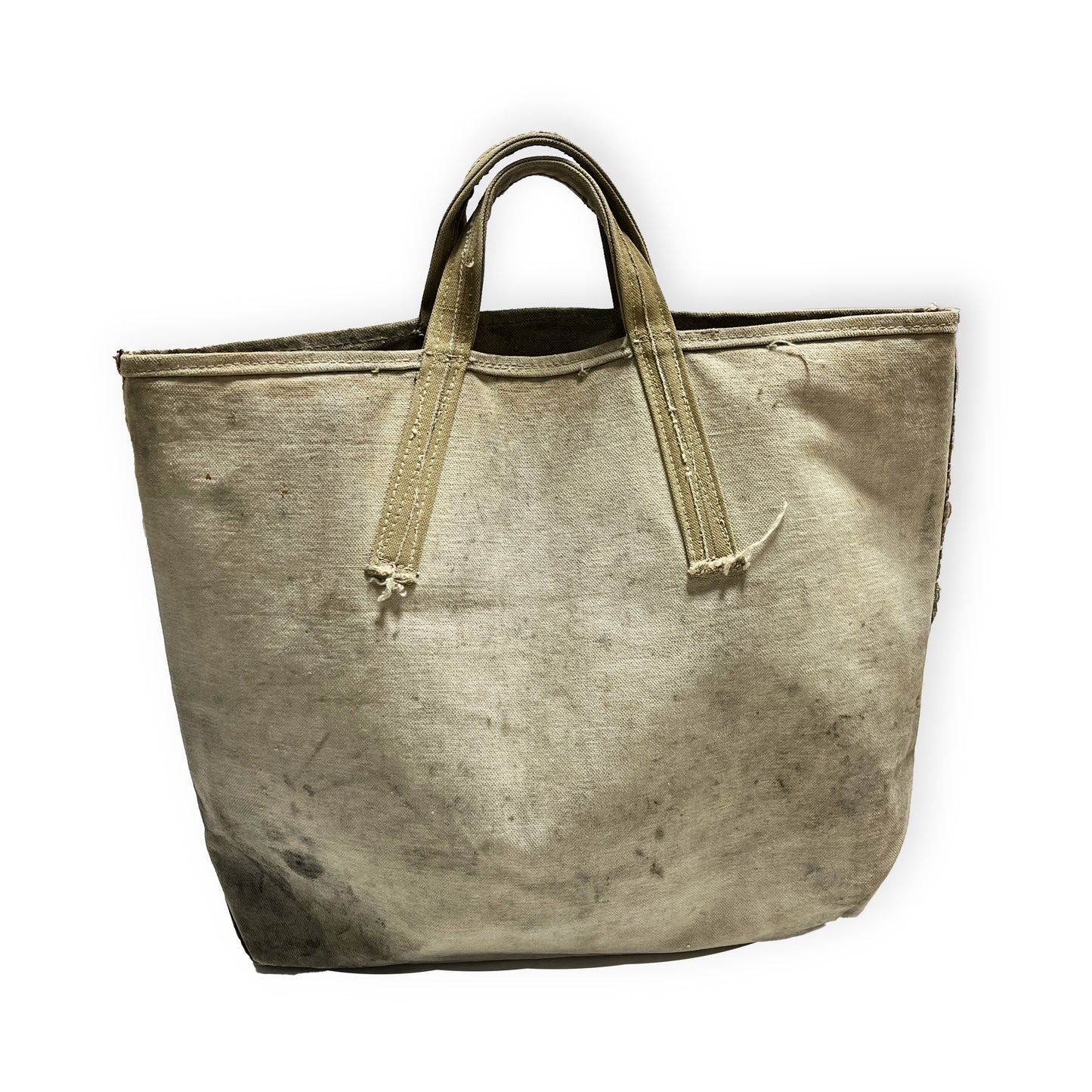 30s〜 COAL Bag "LORR BROS COAL CO." リベット刻印入り 超 平置き 2 白ベースに赤い「LORR BROS COAL CO.»のプリ