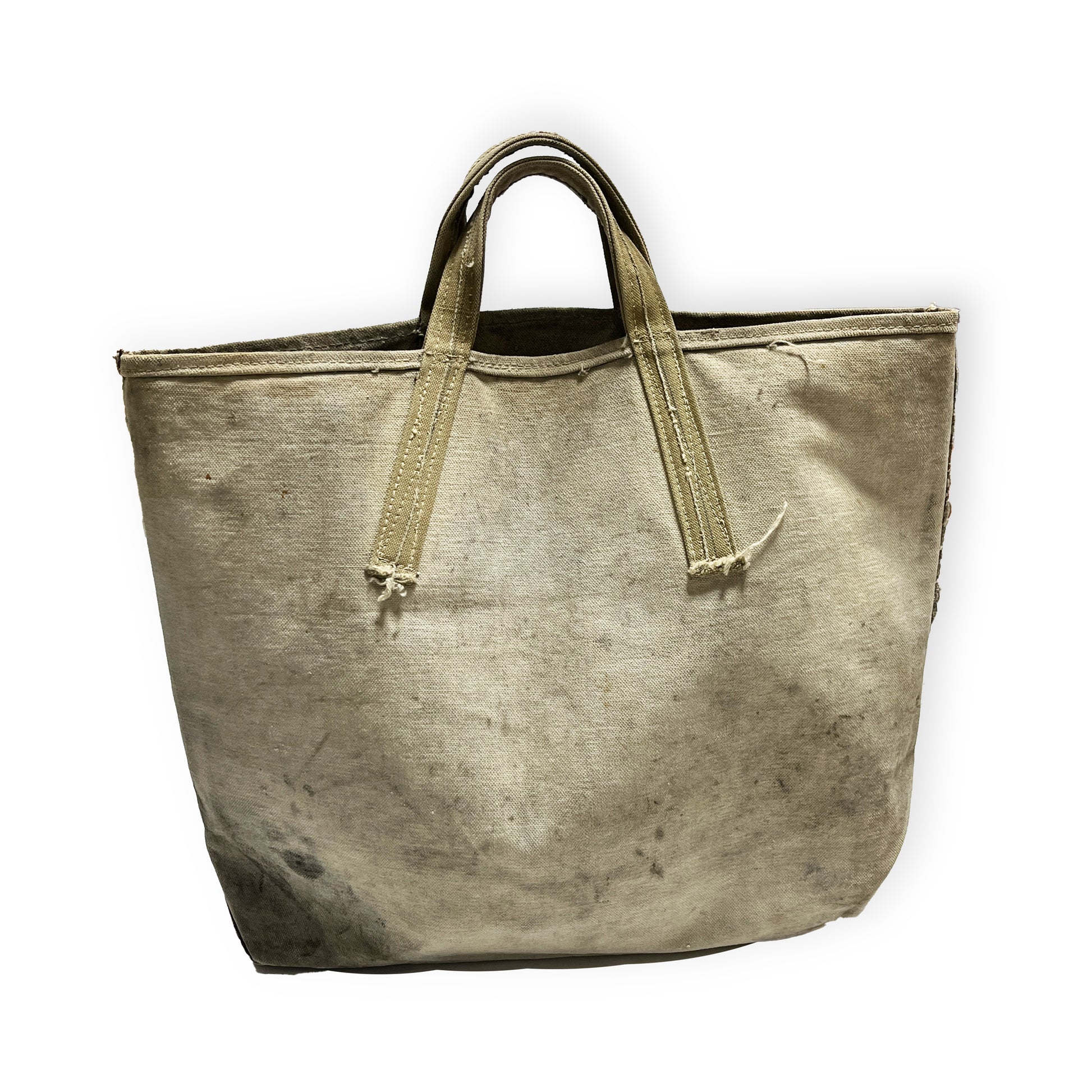 30s〜 COAL Bag "LORR BROS COAL CO." リベット刻印入り 超 平置き 2 白ベースに赤い「LORR BROS COAL CO.»のプリ