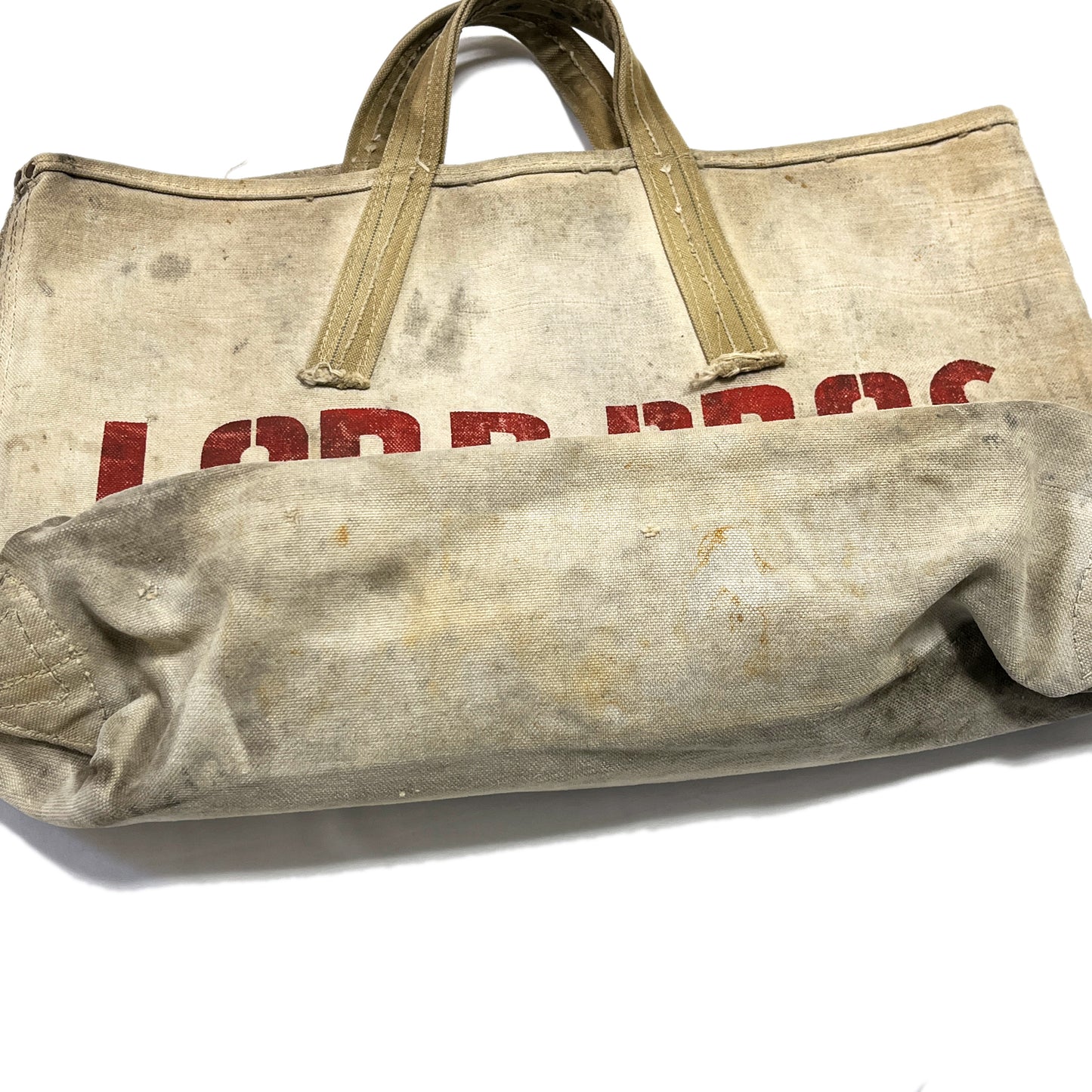 30s〜 COAL Bag "LORR BROS COAL CO." リベット刻印入り 超 ディテール 3 ボタン付き Vネック