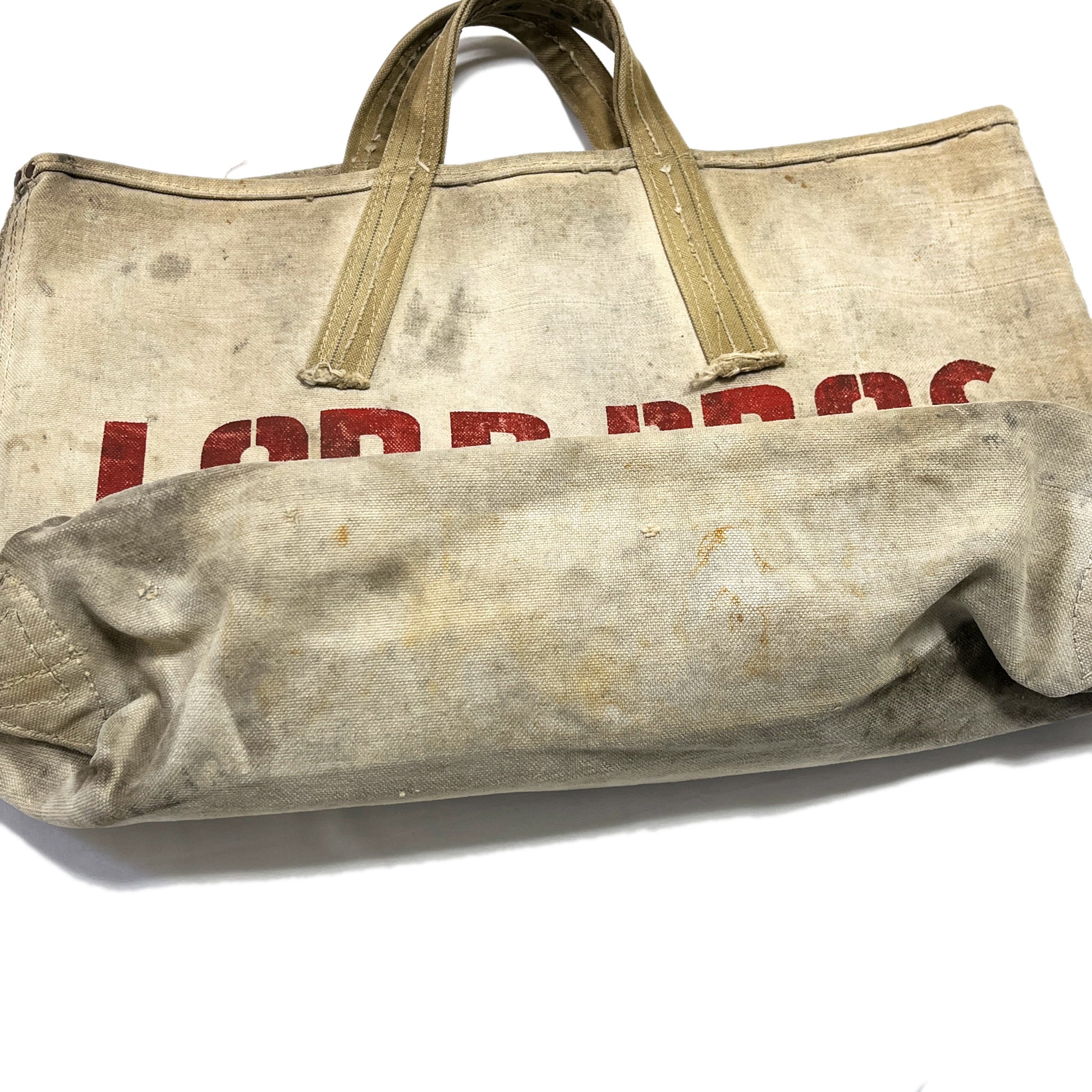 30s〜 COAL Bag "LORR BROS COAL CO." リベット刻印入り 超 ディテール 3 ボタン付き Vネック