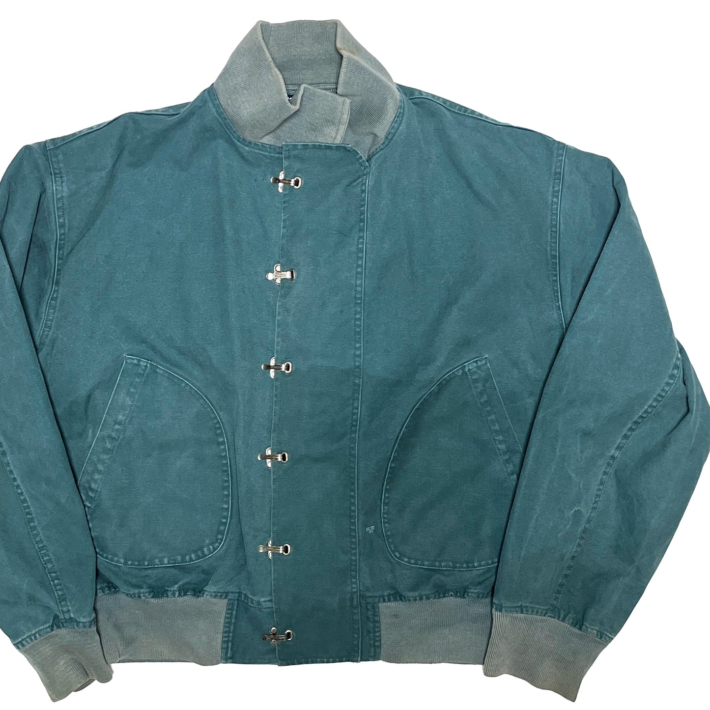 90s〜 Ralph Lauren Deck JKT XL 平置き 1 青緑色 ボタン 胸ポケット