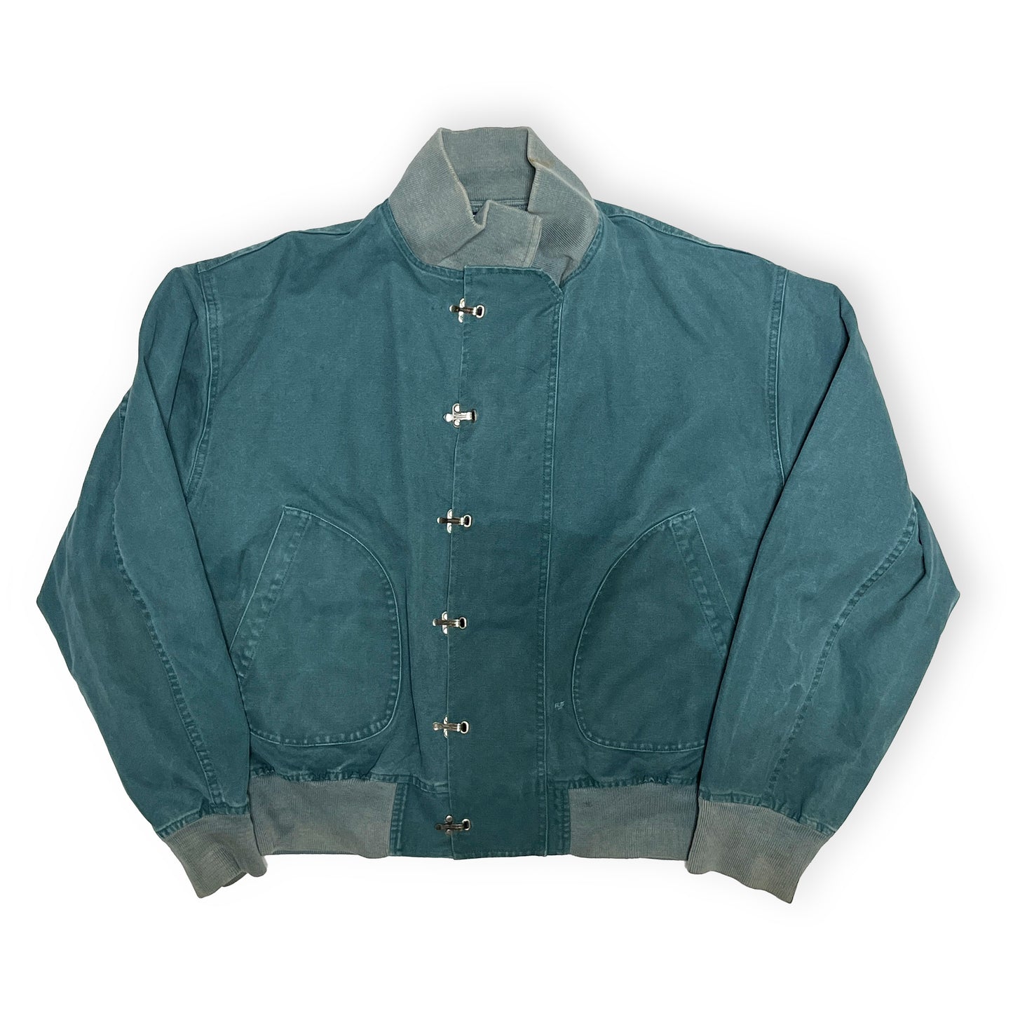 90s〜 Ralph Lauren Deck JKT XL 平置き 2 青緑色 ボタン 胸ポケット