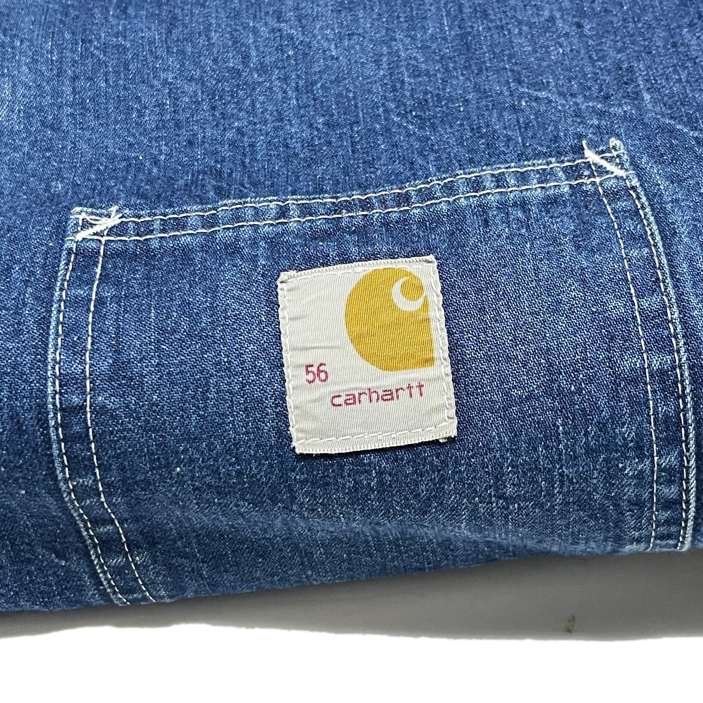 80s〜 Carhartt Denim C-A 56 超ビッグサイズ ディテール ポケット Carharttロゴ