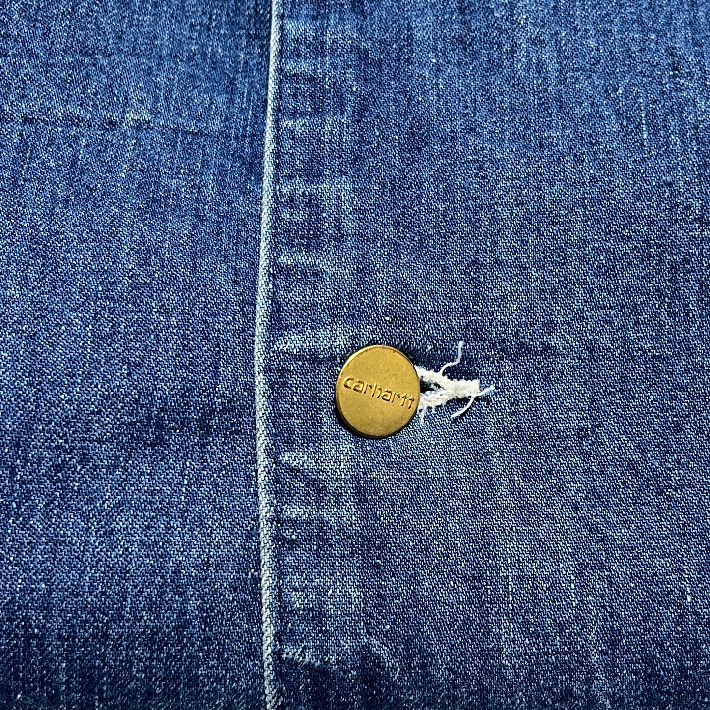 80s〜 Carhartt Denim C-A 56 超ビッグサイズ ディテール ボタン 縫い目
