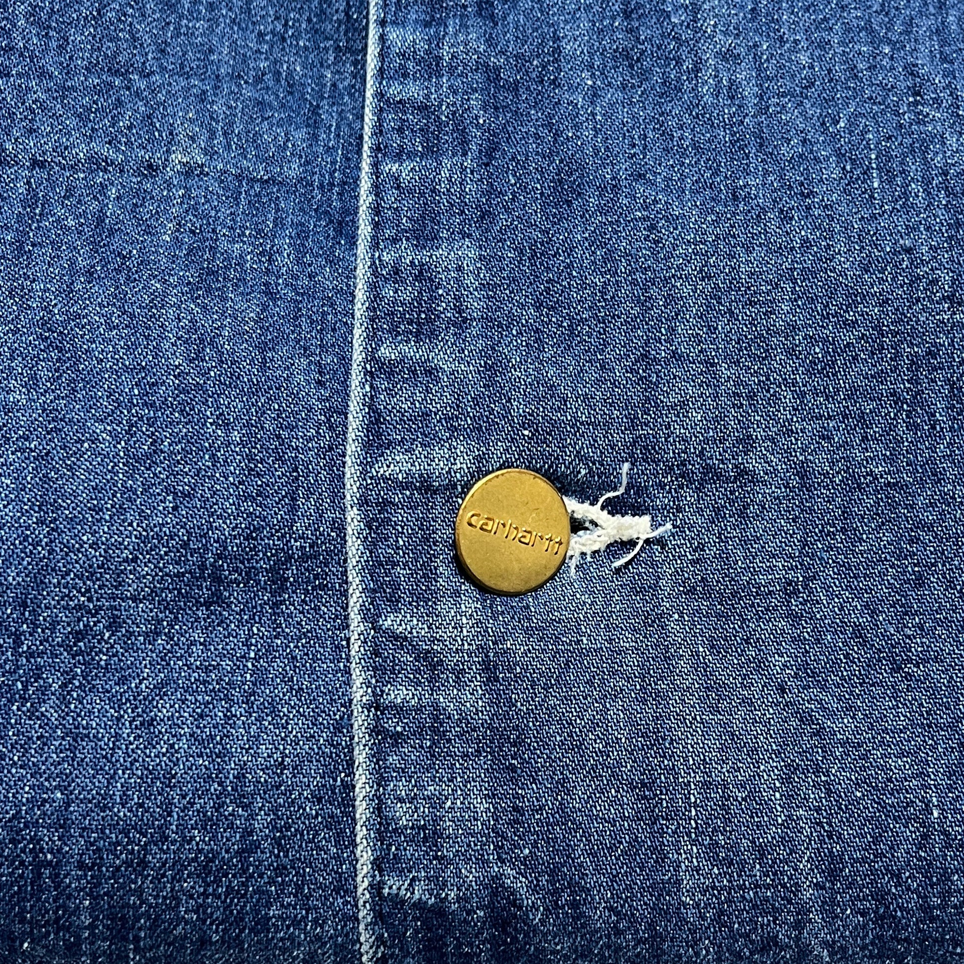 80s〜 Carhartt Denim C-A 56 超ビッグサイズ ディテール ボタン 縫い目