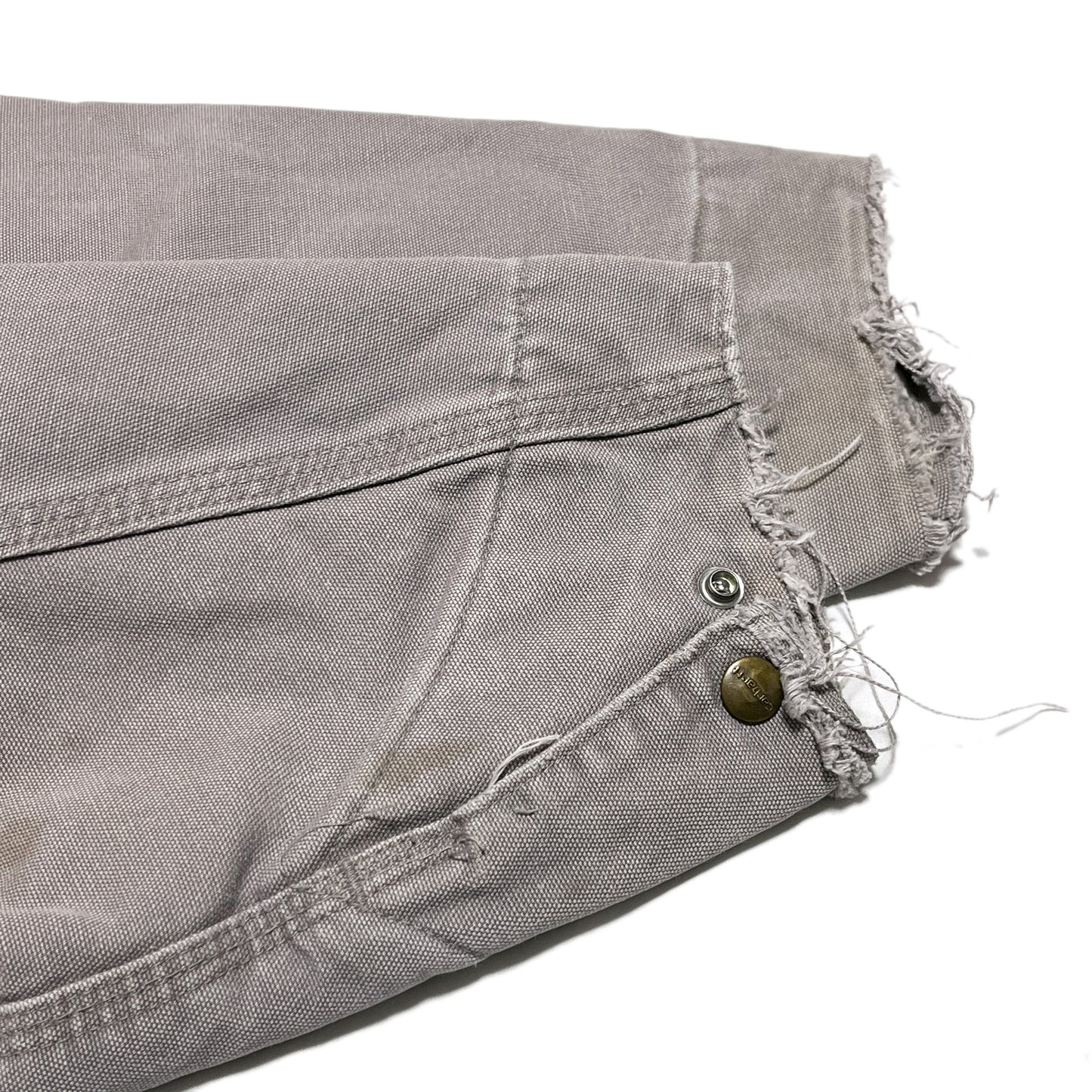 80s〜 Carhartt DETROIT JKT グレー レアカラー XXL ブランドタグ 7 グレーのジーンジャケットのタグ