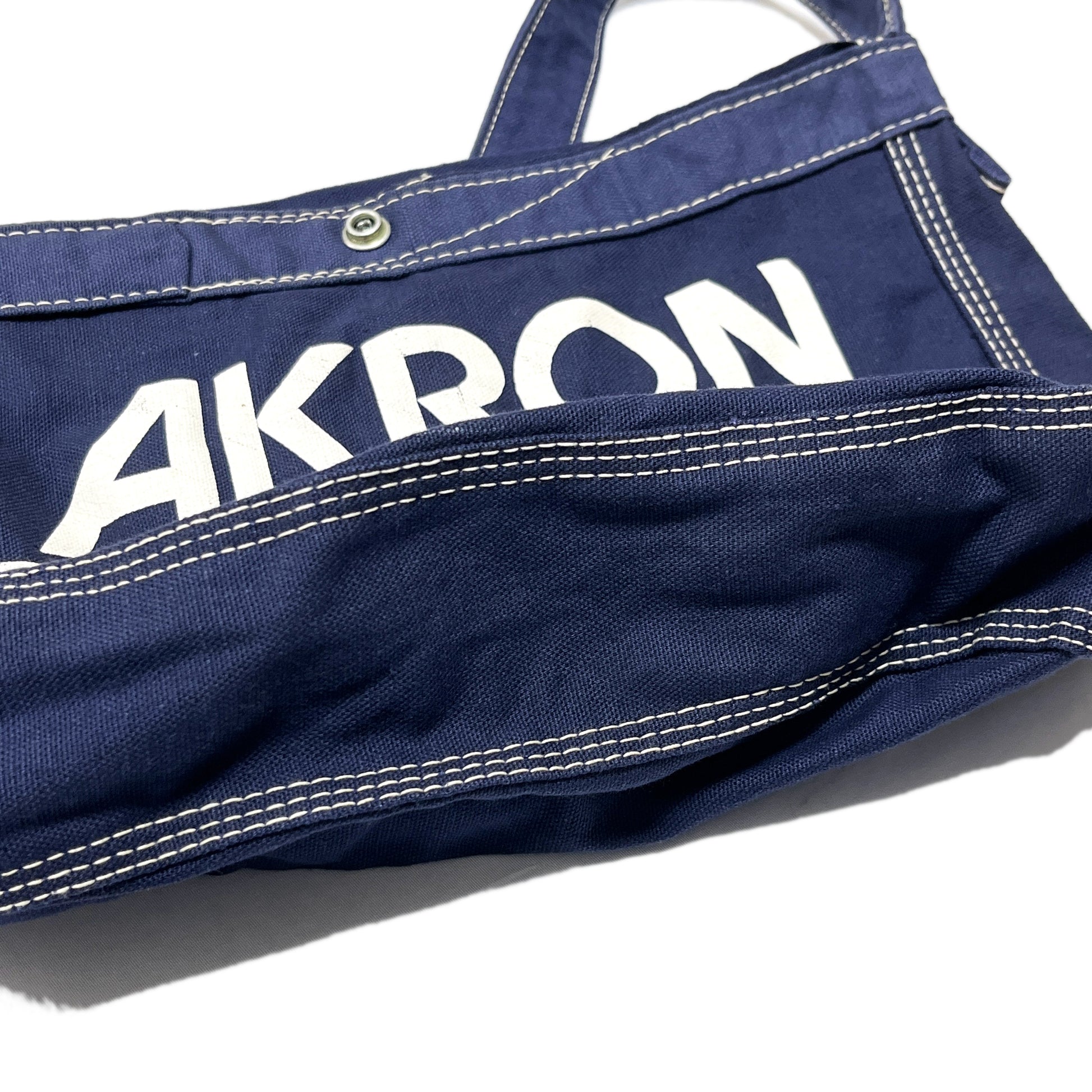 70s〜 Newspaper Bag "AKRON BEACON JOURNAL" ディテール 内側 白縫い 素材の質感