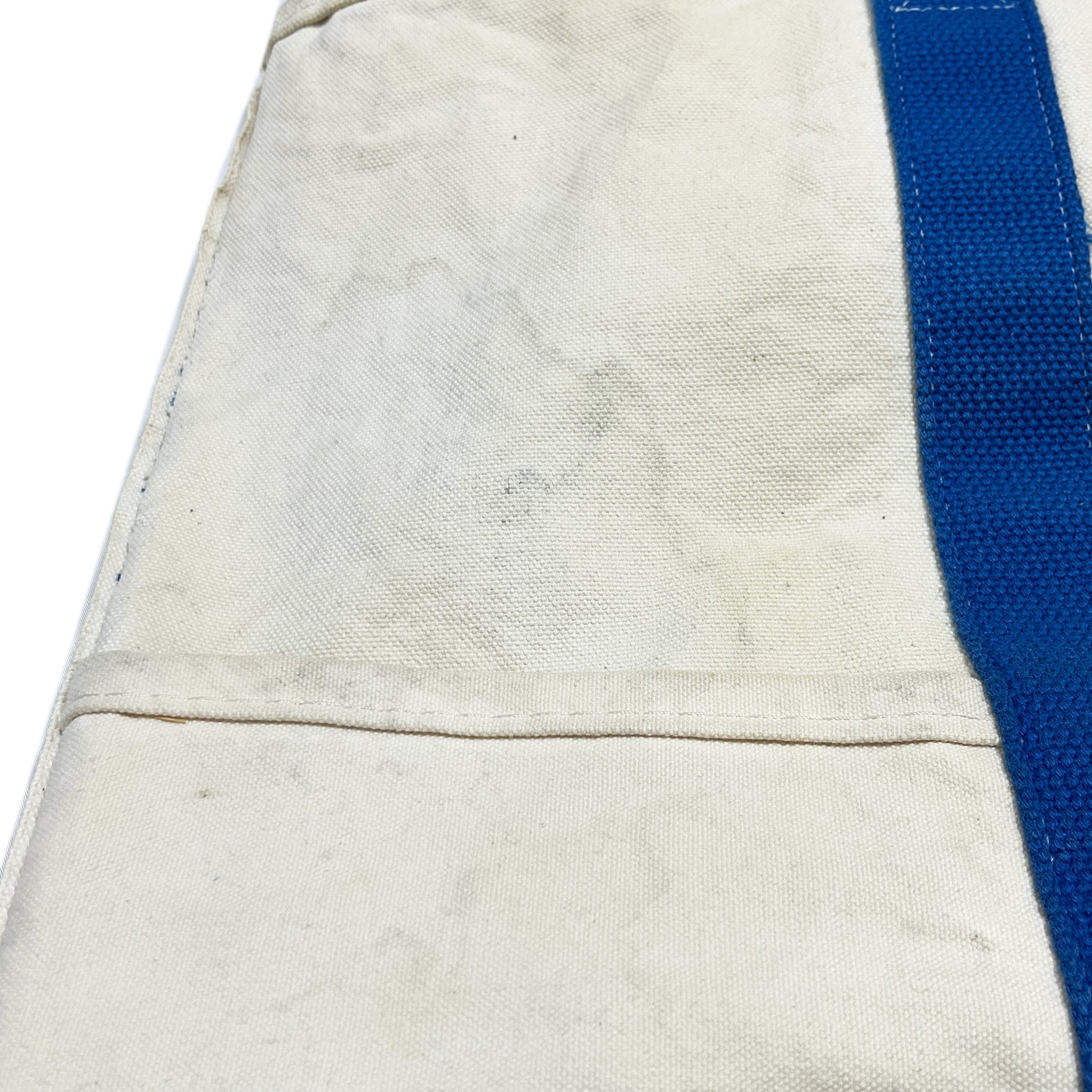 80s L.L.Bean 2Way Canvas Tote Bag ディテール 2 ファスナーと縫い目