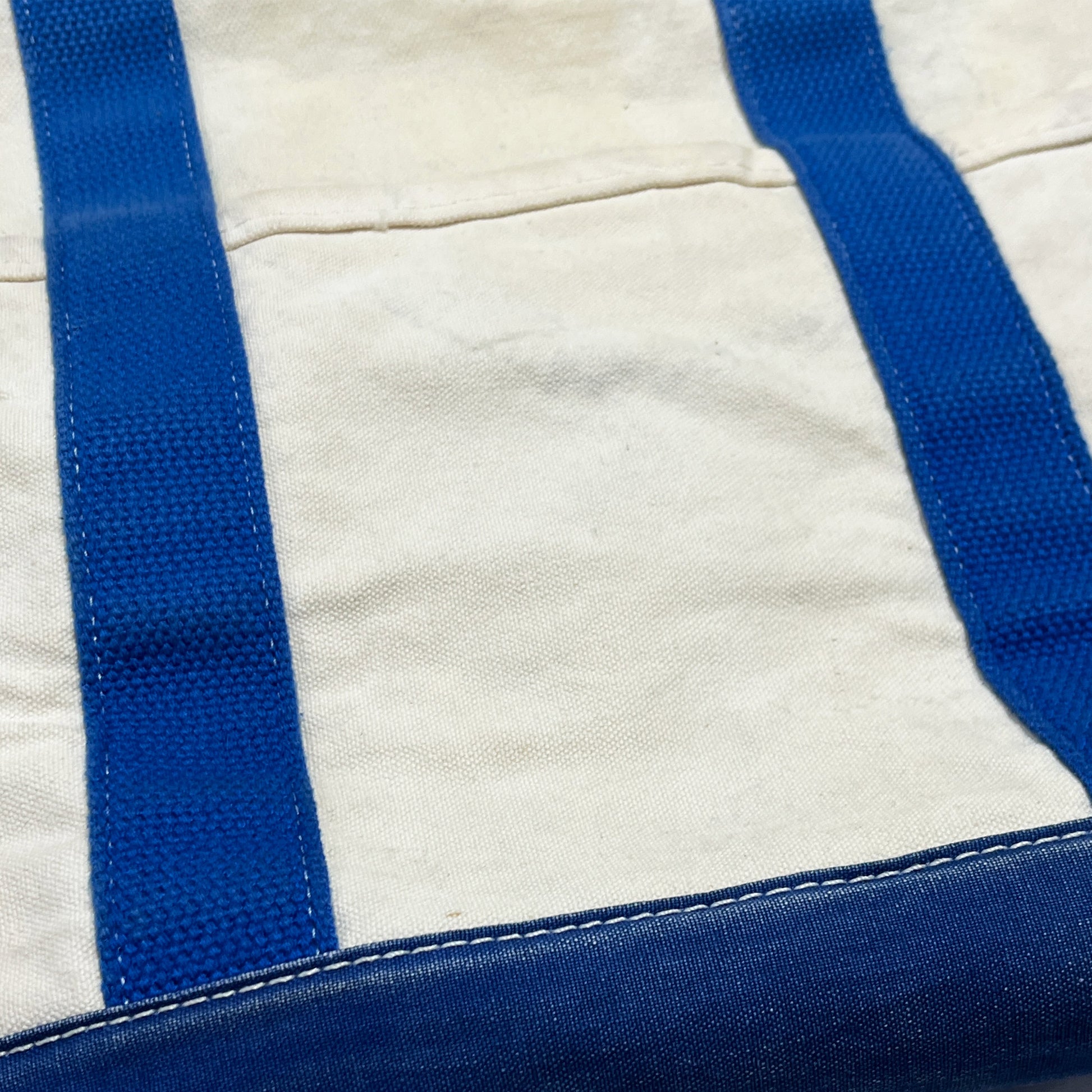 80s L.L.Bean 2Way Canvas Tote Bag ディテール 縫い目と素材の質感