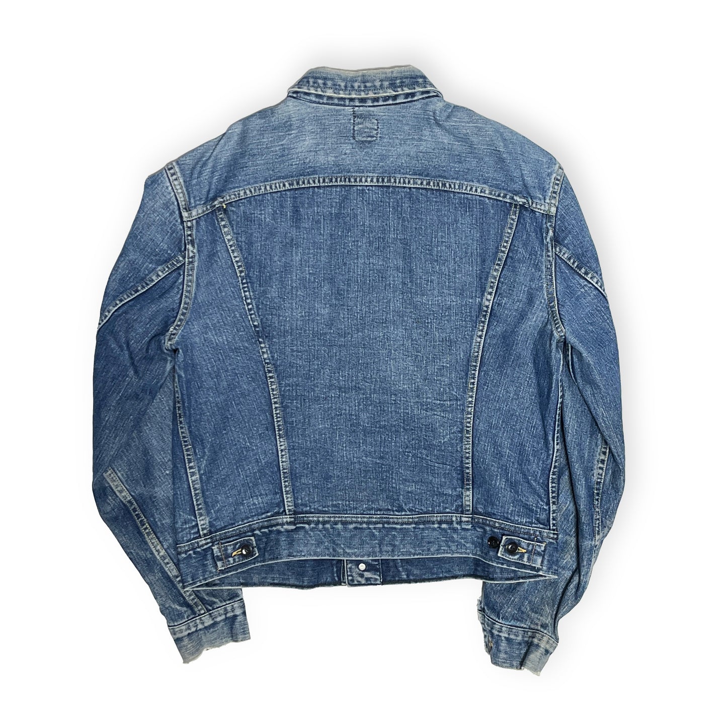 60s〜 Lee 101-J Denim JKT 46-LONG レア 背面 金ボタン 裾のボタン
