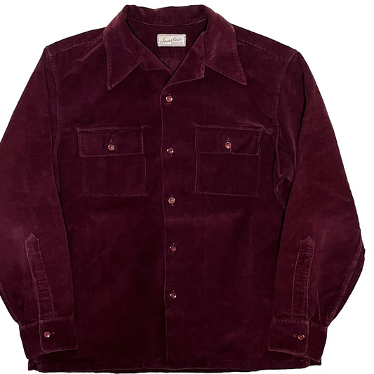50's Smartair Cords L/S SH バーガンディー Size (M)位