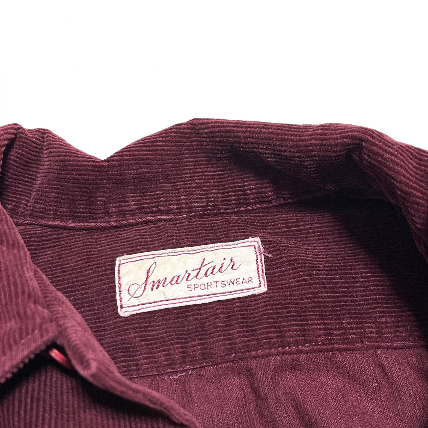 50's Smartair Cords L/S SH バーガンディー Size (M)位