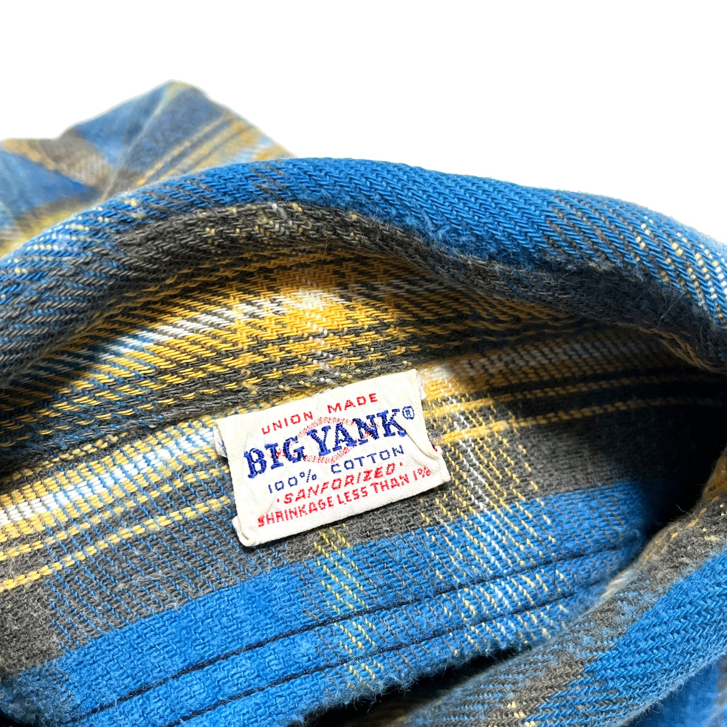 60's BIG YANK Nel SH マチ付き 好配色チェック Size (ML)位