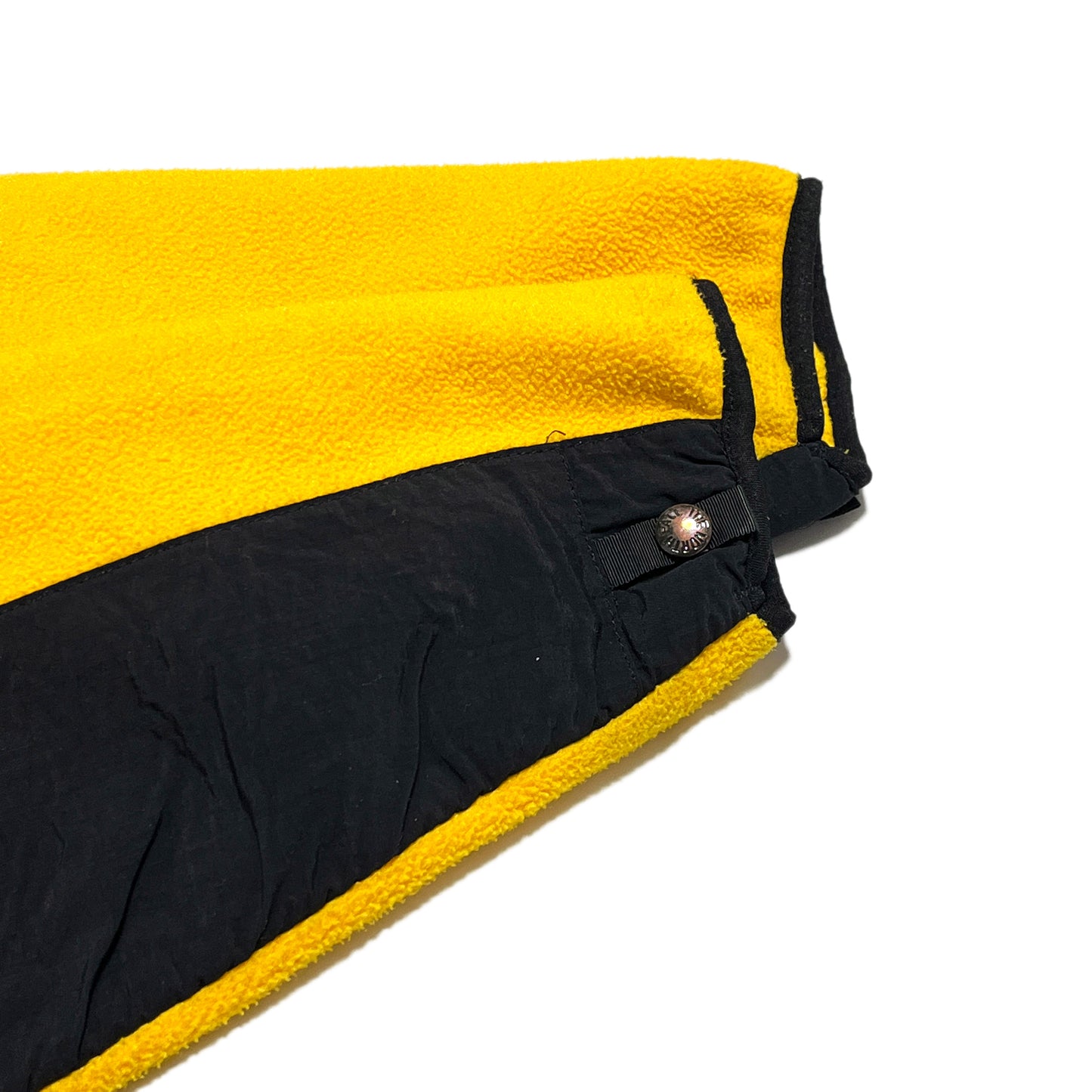 90s〜 THE NORTH FACE "DENALI" Fleece JKT L ディテール 2 黒いファスナー 黄色い内衬
