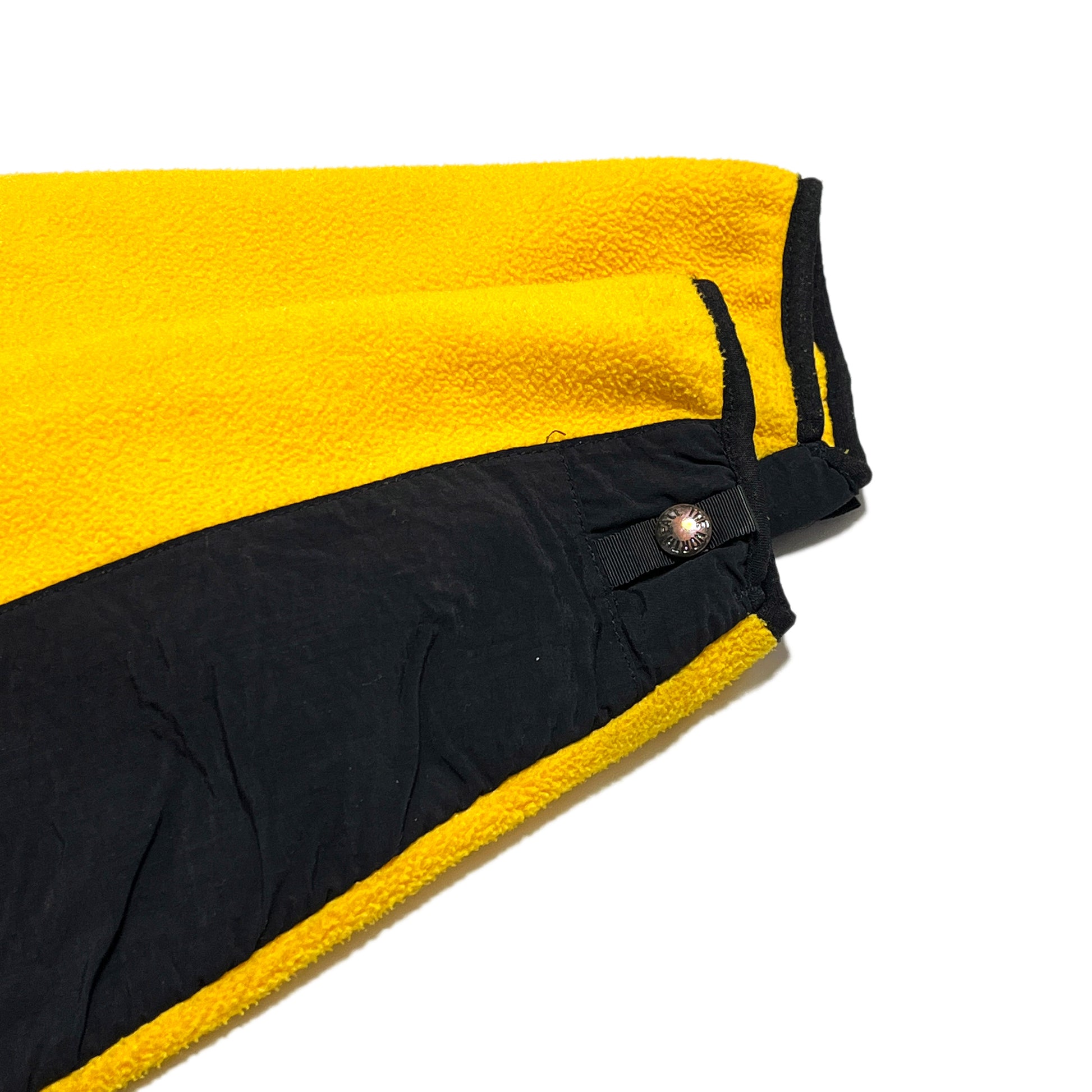 90s〜 THE NORTH FACE "DENALI" Fleece JKT L ディテール 2 黒いファスナー 黄色い内衬