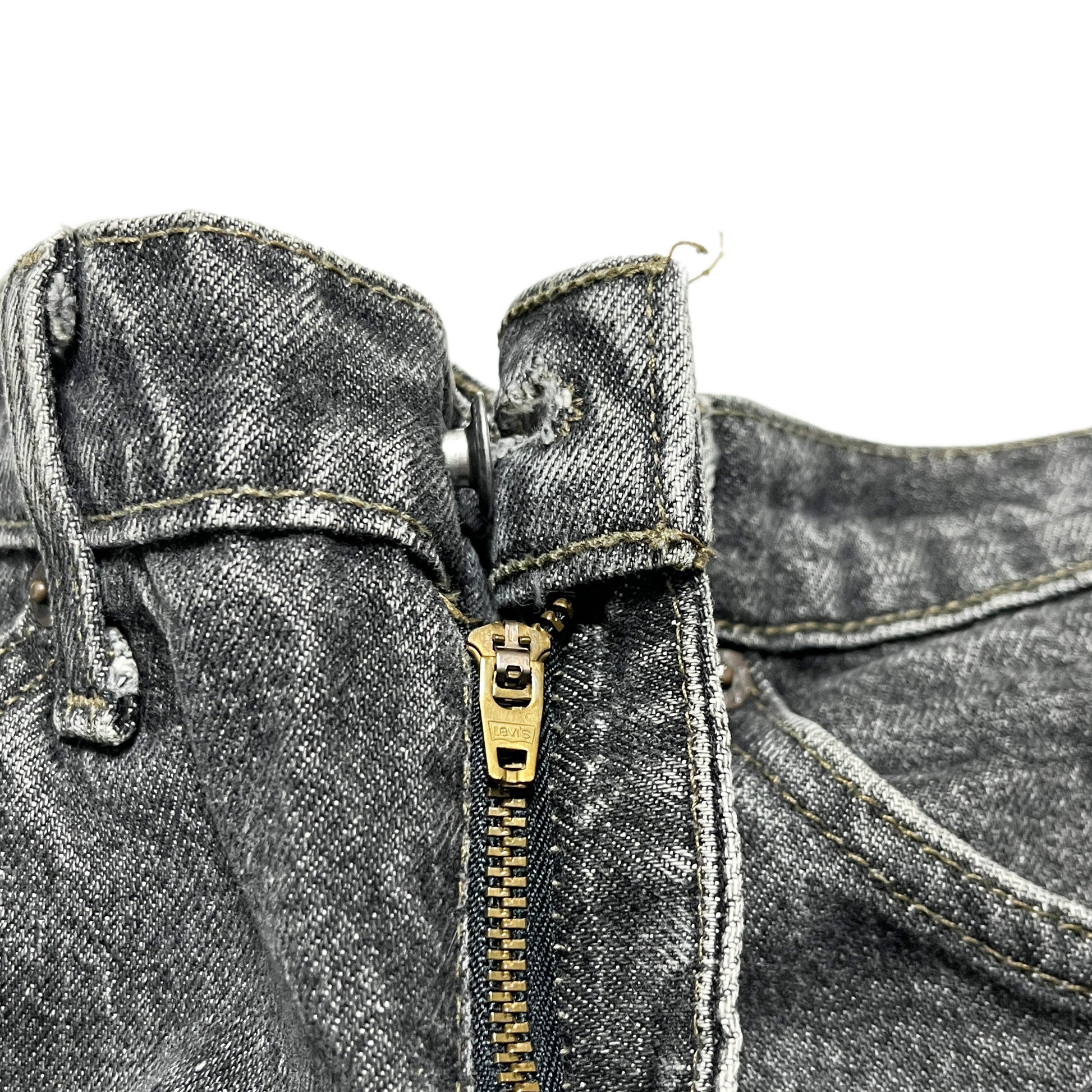 90s Levi's 517 Black Denim PT W32 L28.5 ブランドタグ 4 タグ サイズ表記